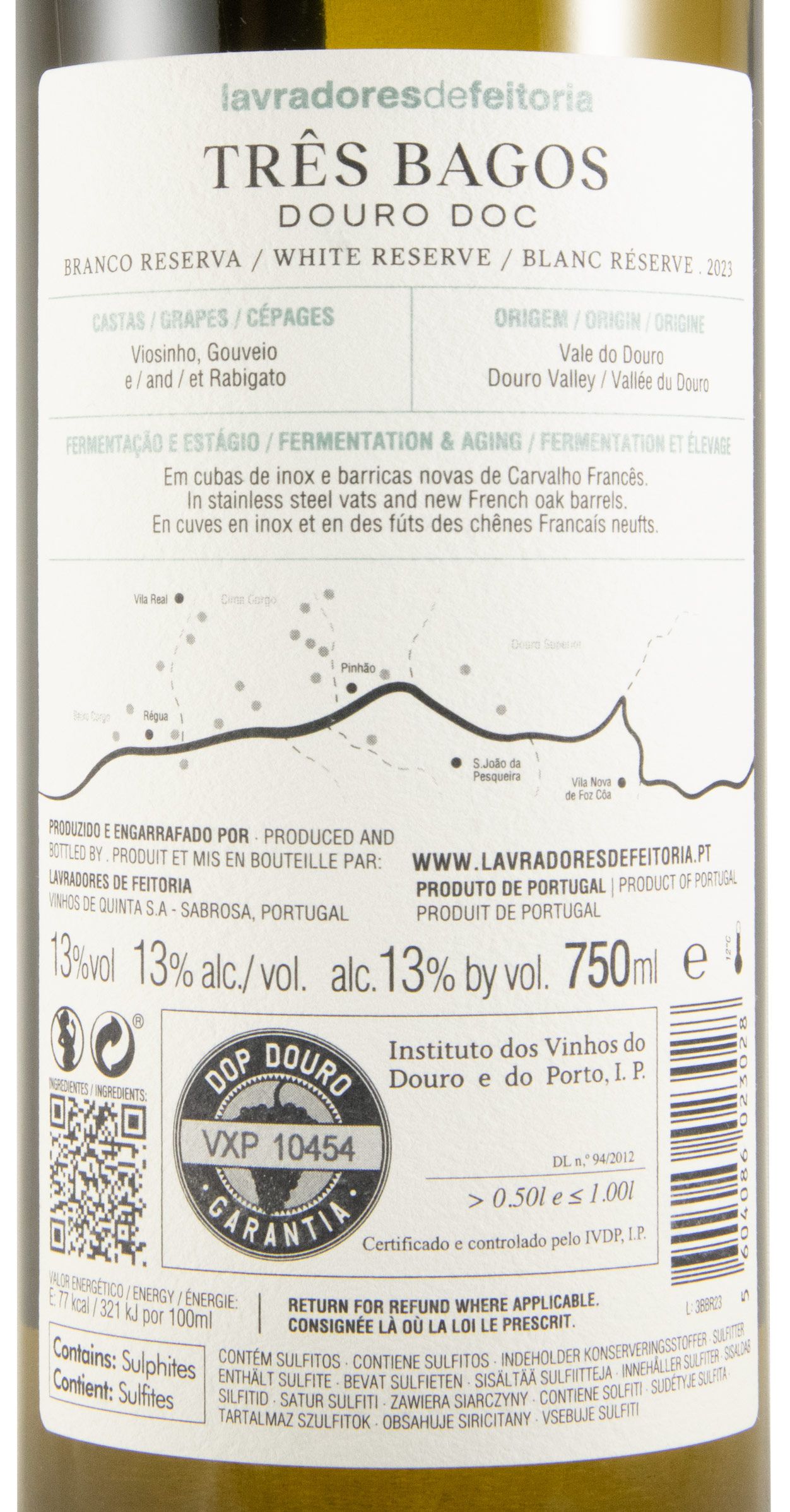 2023 Lavradores de Feitoria Três Bagos Reserva branco