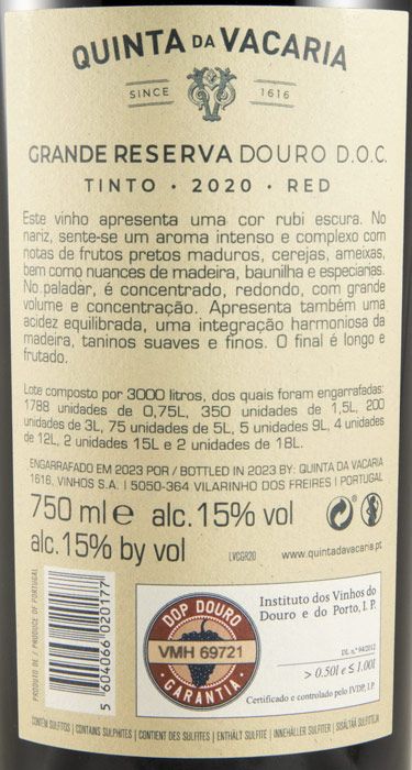 2020 Quinta da Vacaria Grande Reserva tinto