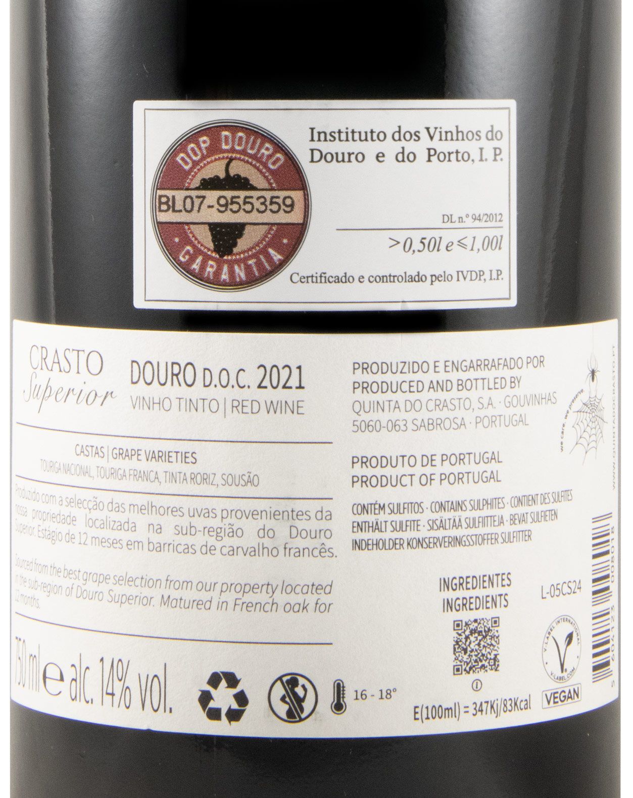 2021 Crasto Superior red (damaged label)