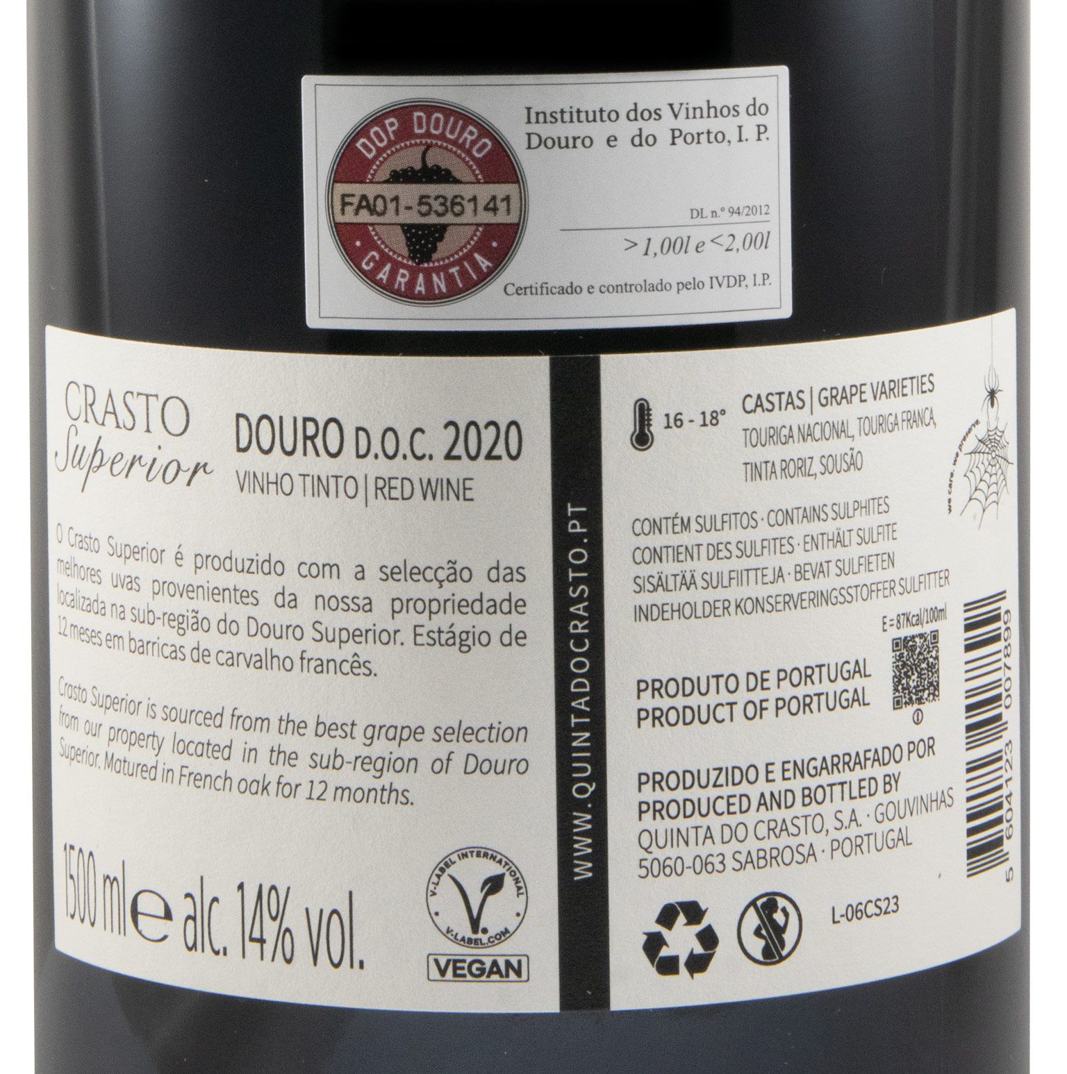 2020 Crasto Superior red 3L