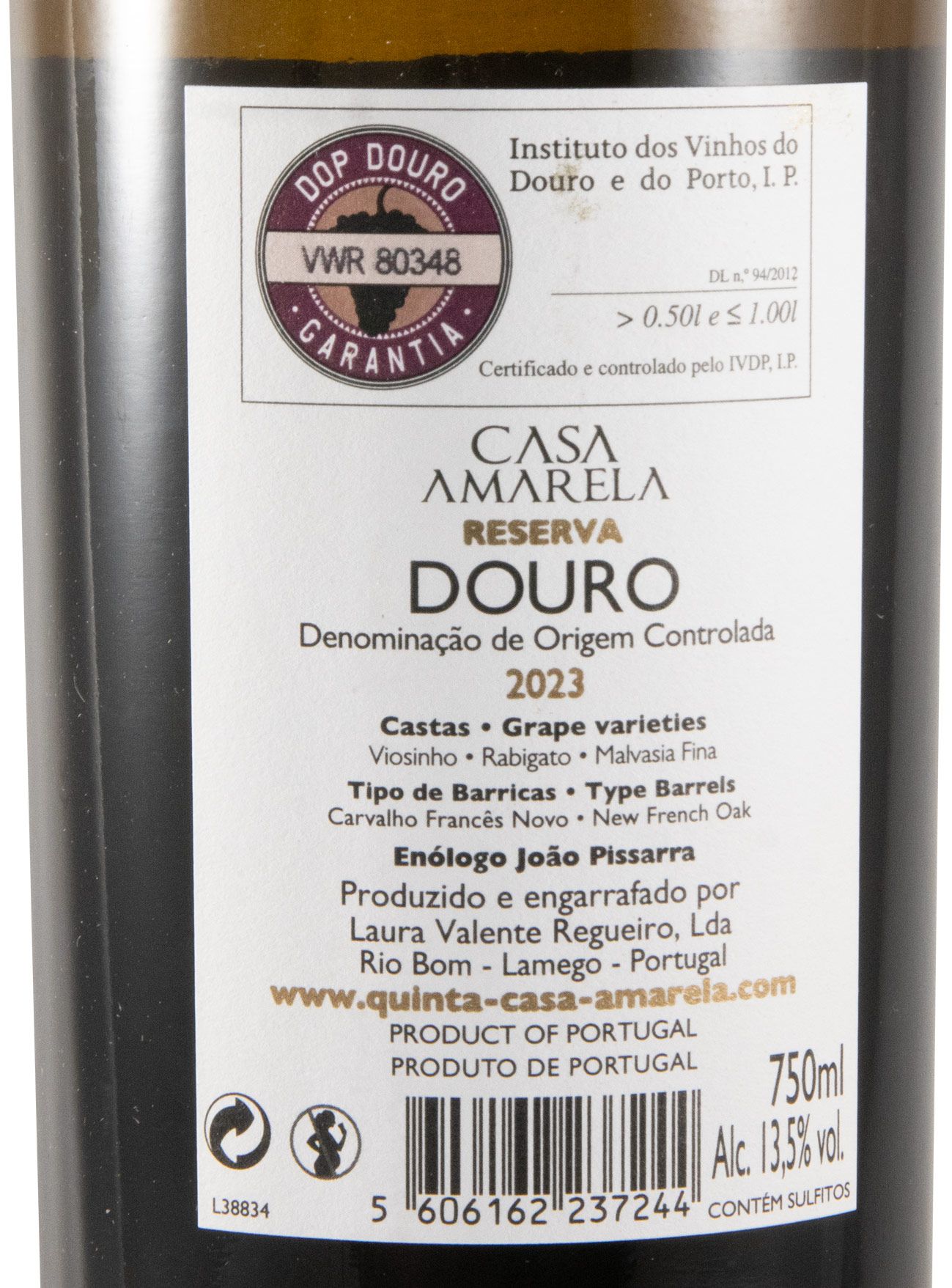 2023 Quinta da Casa Amarela Reserva white