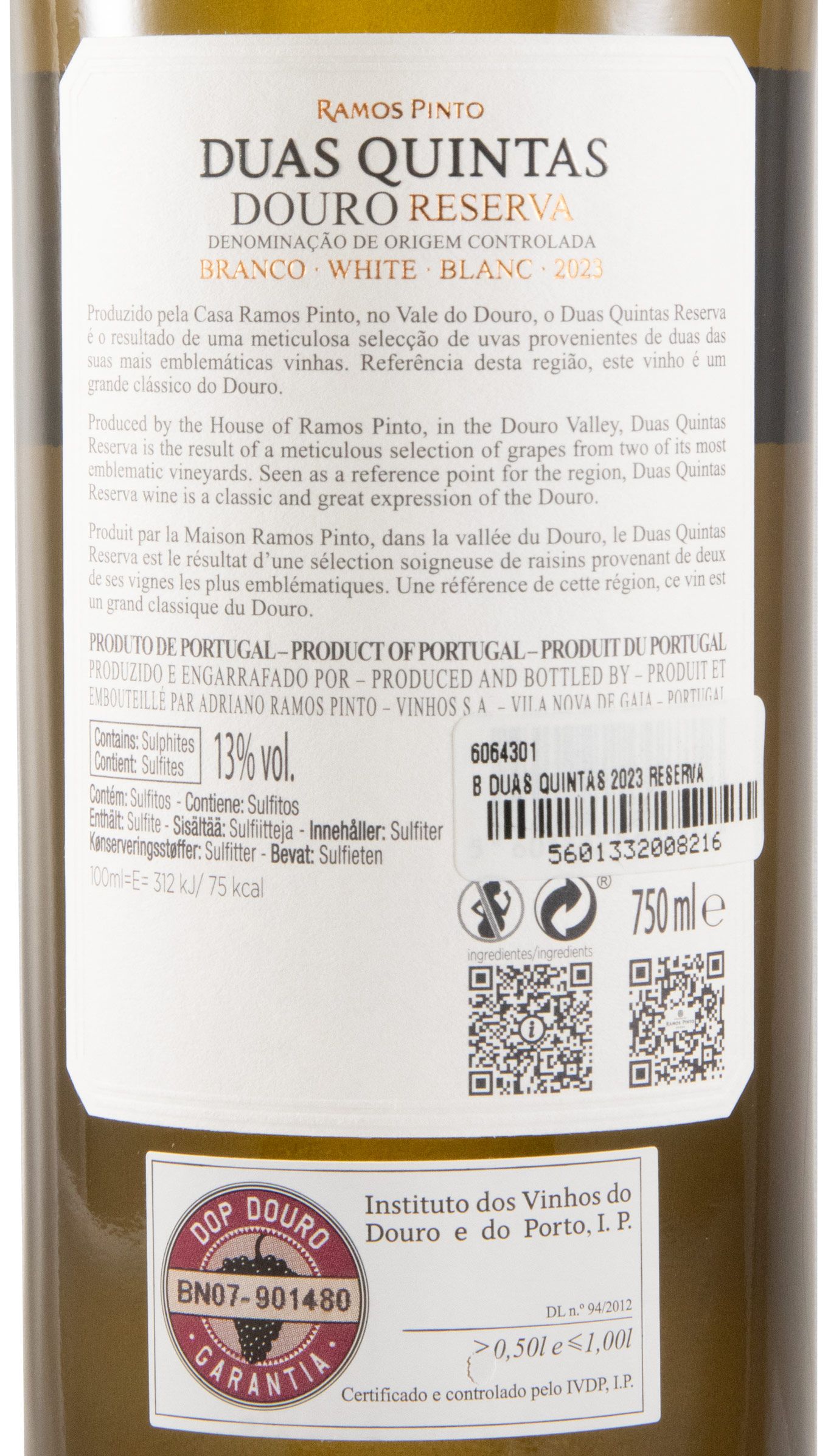 2023 Duas Quintas Reserva white