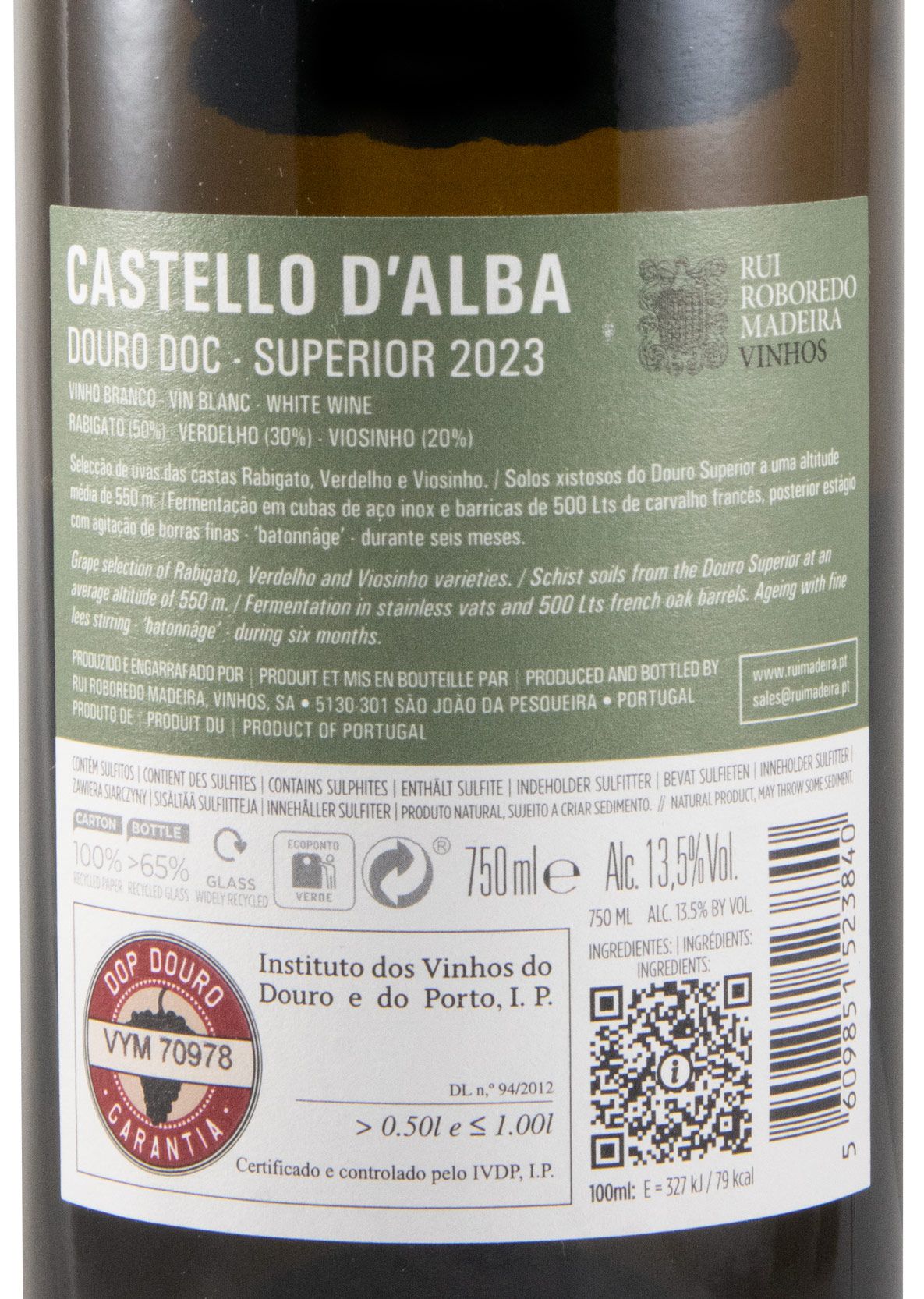 2023 Castello D'Alba Superior white