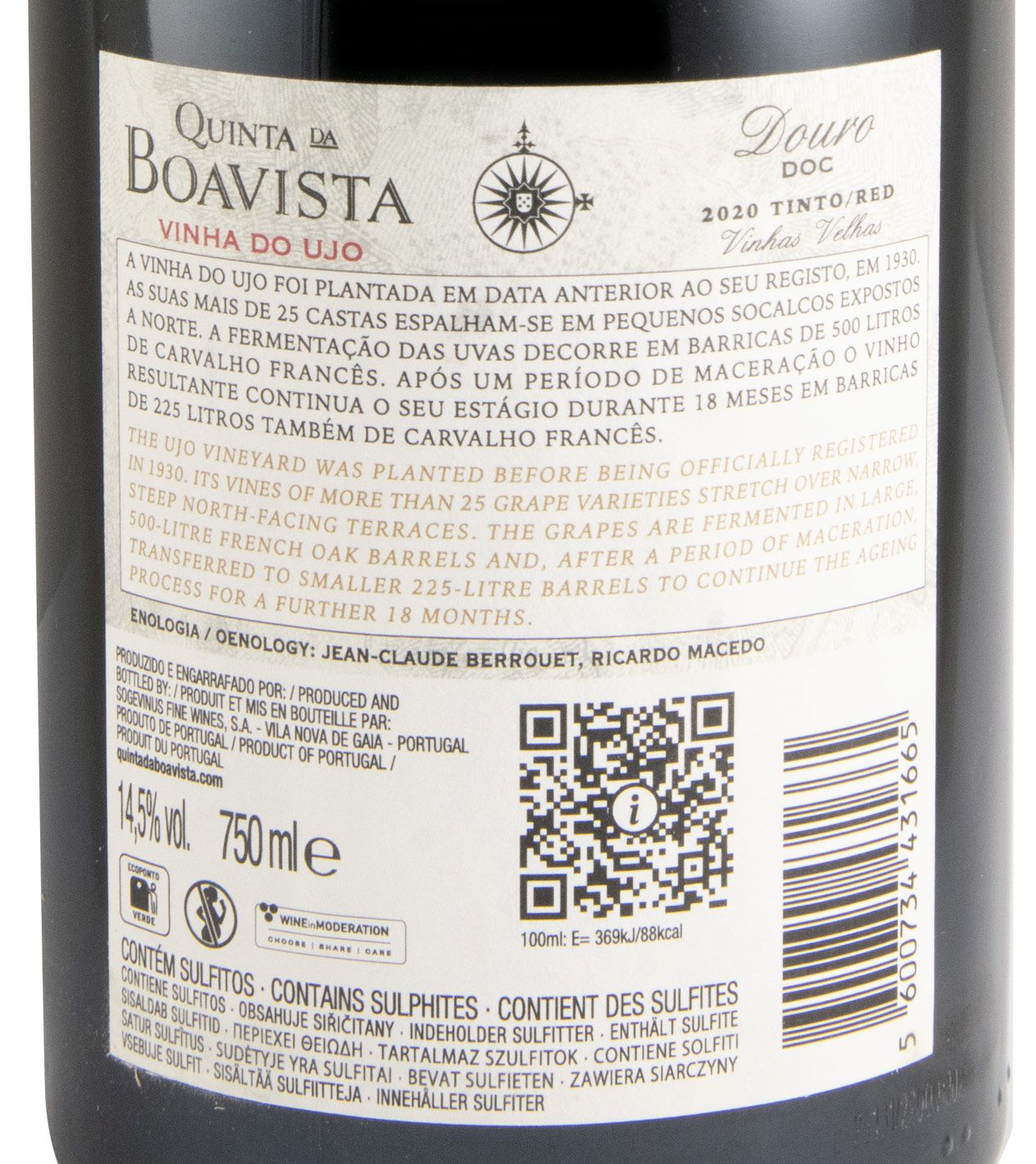 2020 Quinta da Boavista Vinha do Ujo Vinhas Velhas tinto