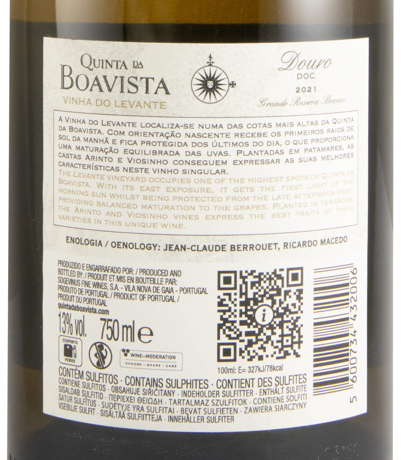 2021 Quinta da Boavista Vinha do Levante white