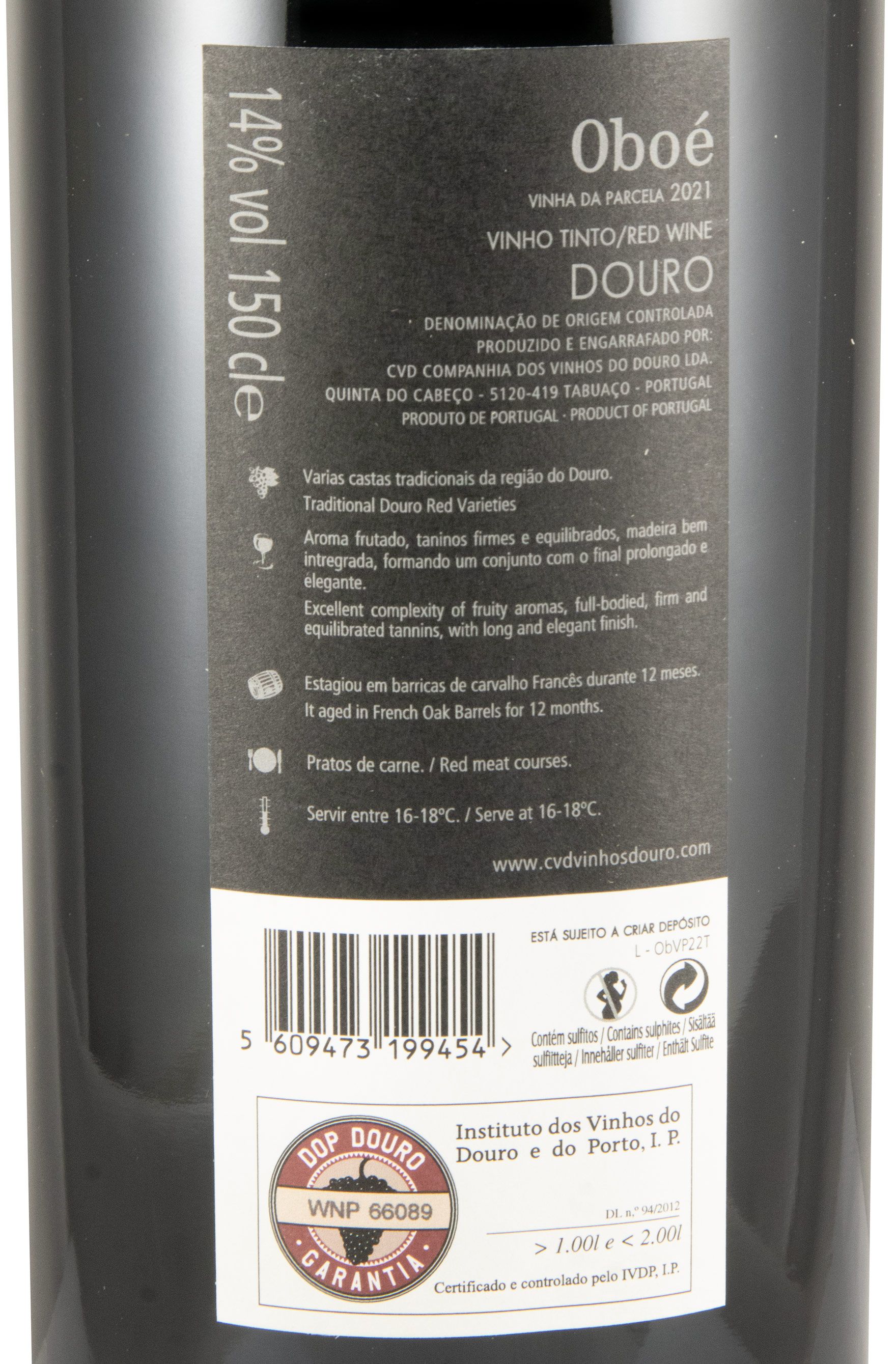 2021 Oboé Vinha da Parcela red 1.5L