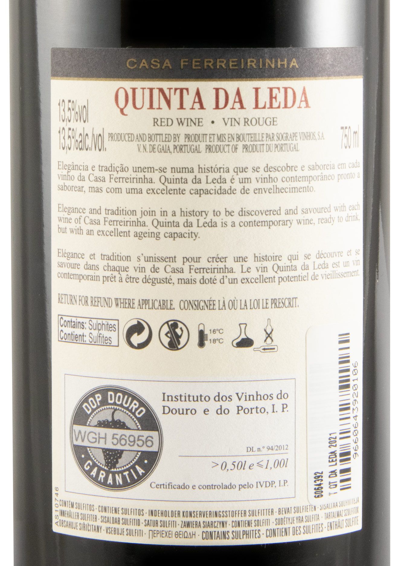 2021 Casa Ferreirinha Quinta da Leda tinto