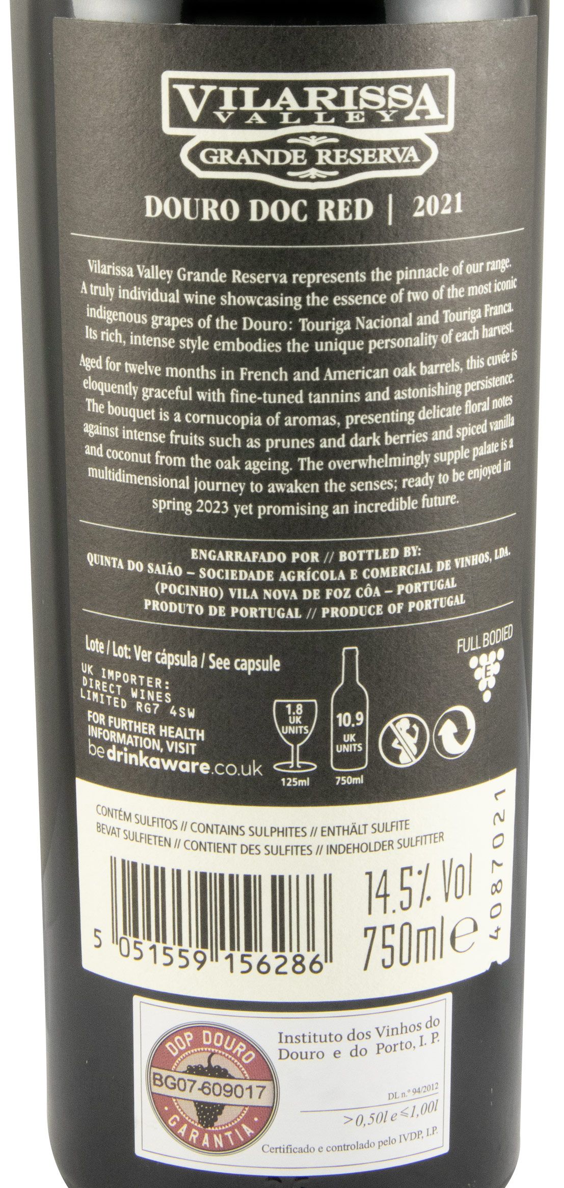 2021 Vilarissa Valley Grande Reserva tinto