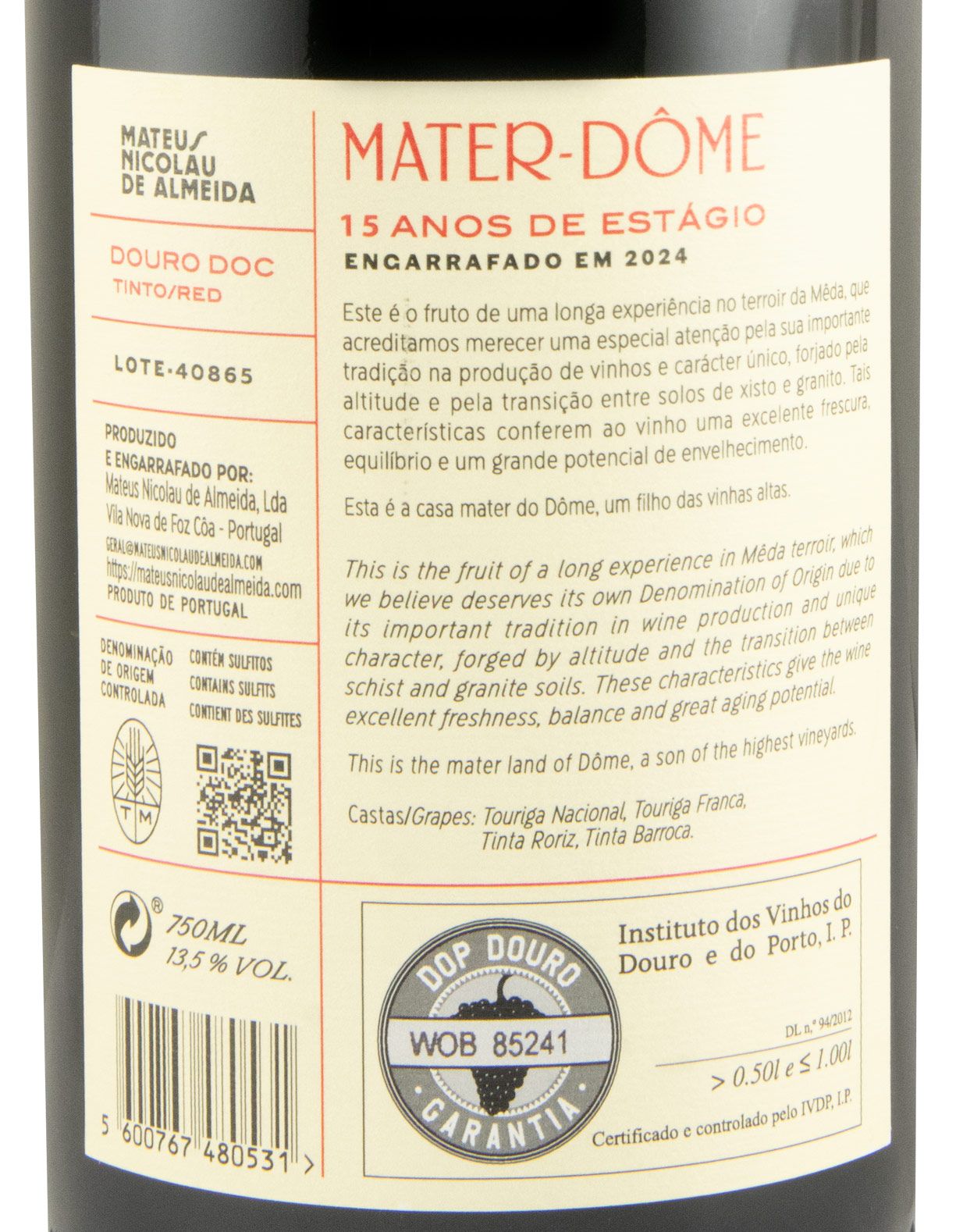 2009 Mater-Dôme tinto