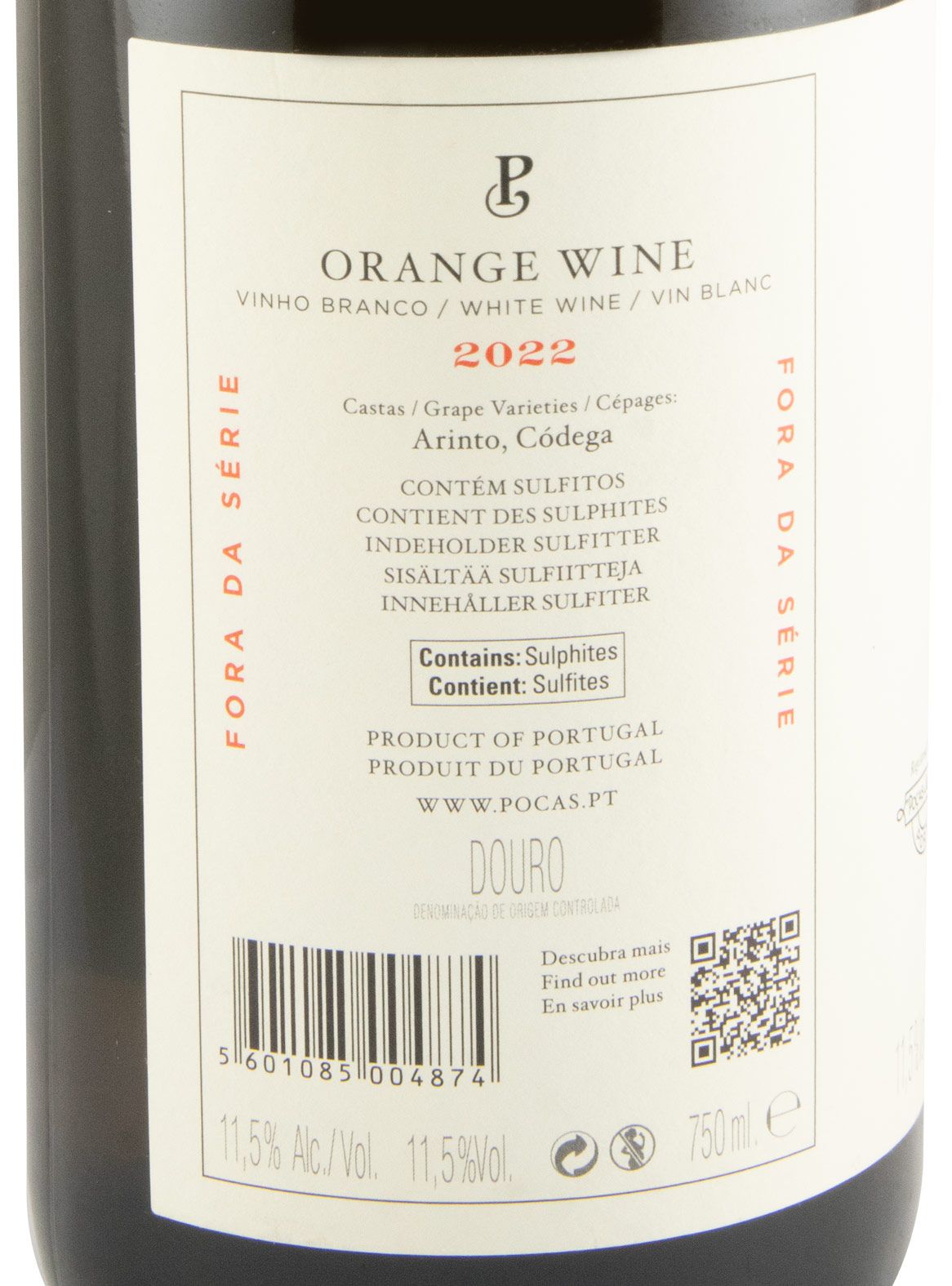 2022 Poças Orange Fora da Série white (damaged label)