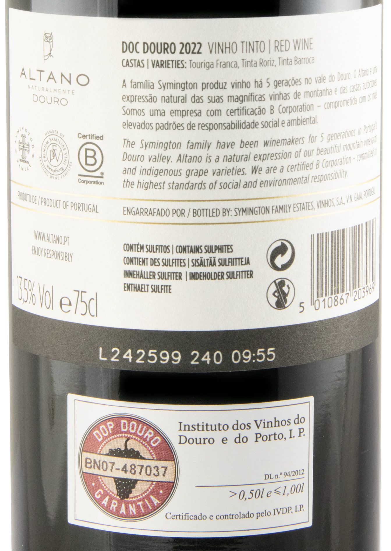 2022 Altano tinto