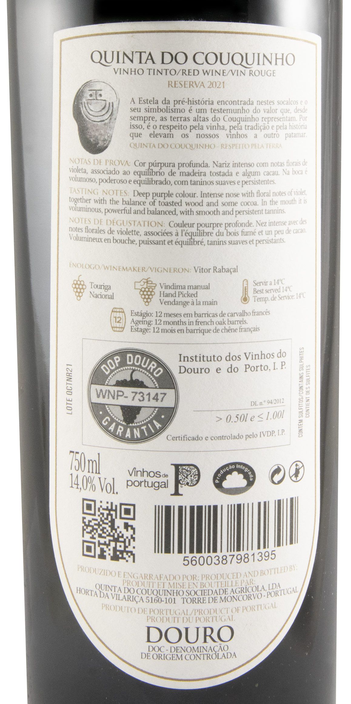 2021 Quinta do Couquinho Touriga Nacional Reserva tinto