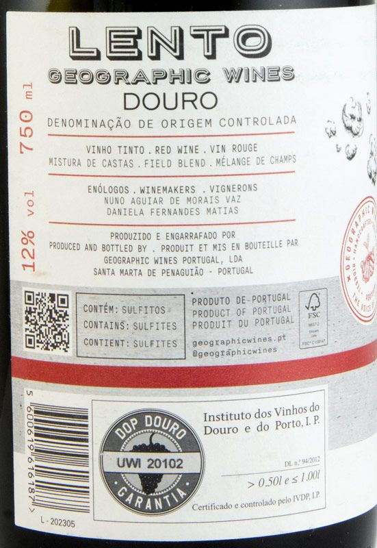 2022 Lento Vinhas Velhas red