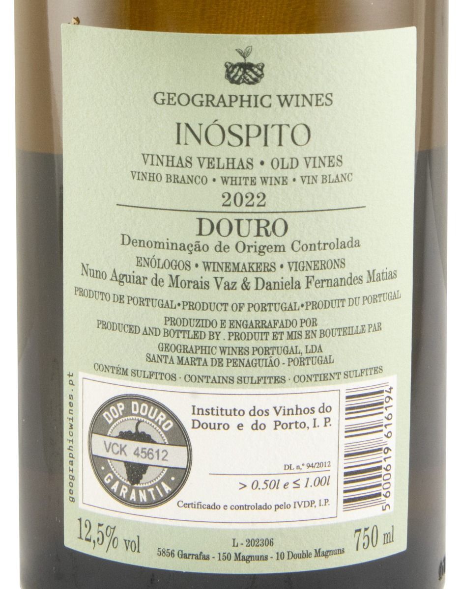 2022 Inóspito Chão de Areia Vinhas Velhas white