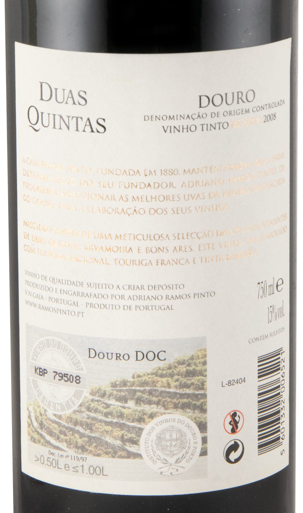 2008 Duas Quintas Reserva red