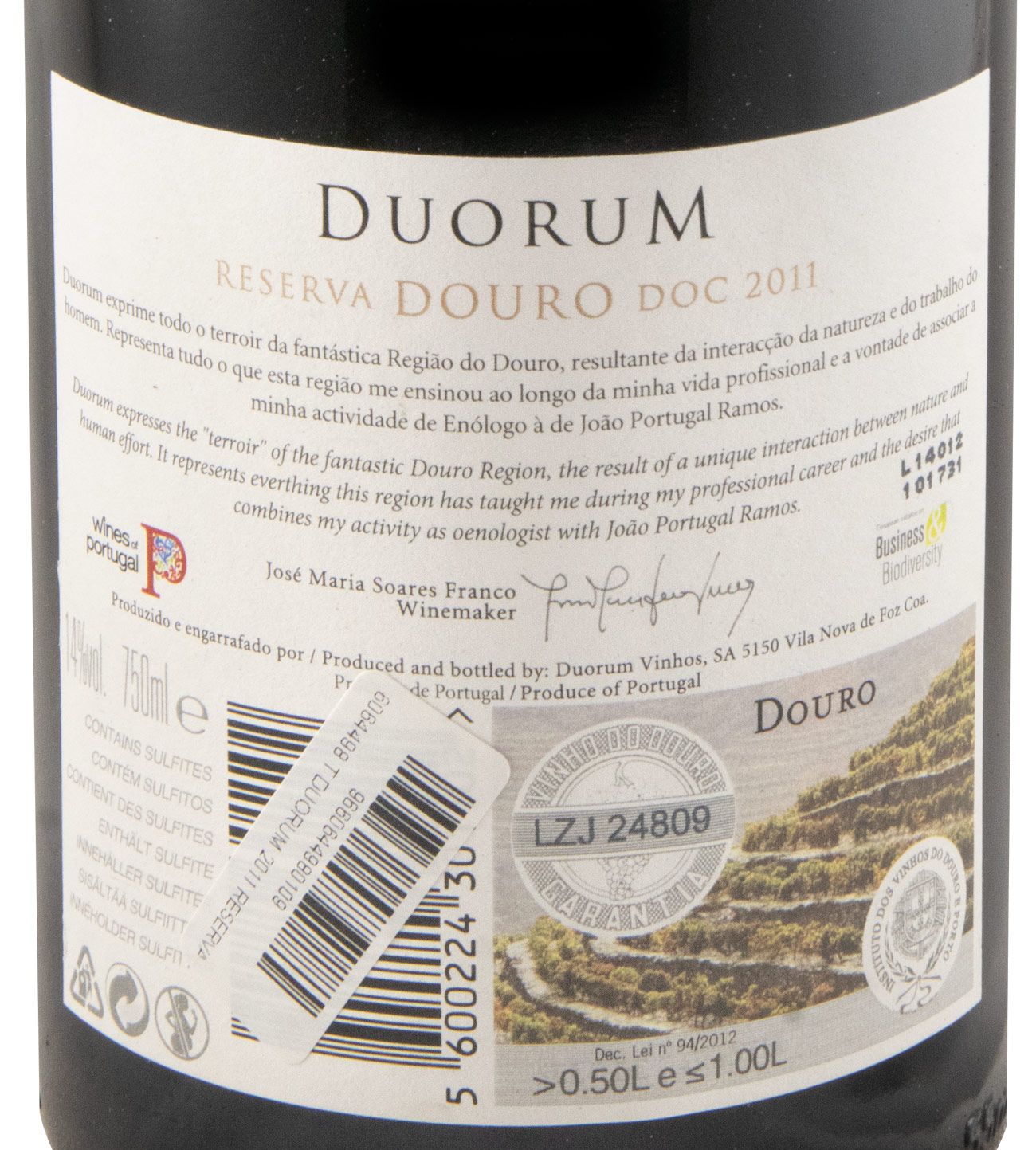 2011 Duorum Vinhas Velhas Reserva red