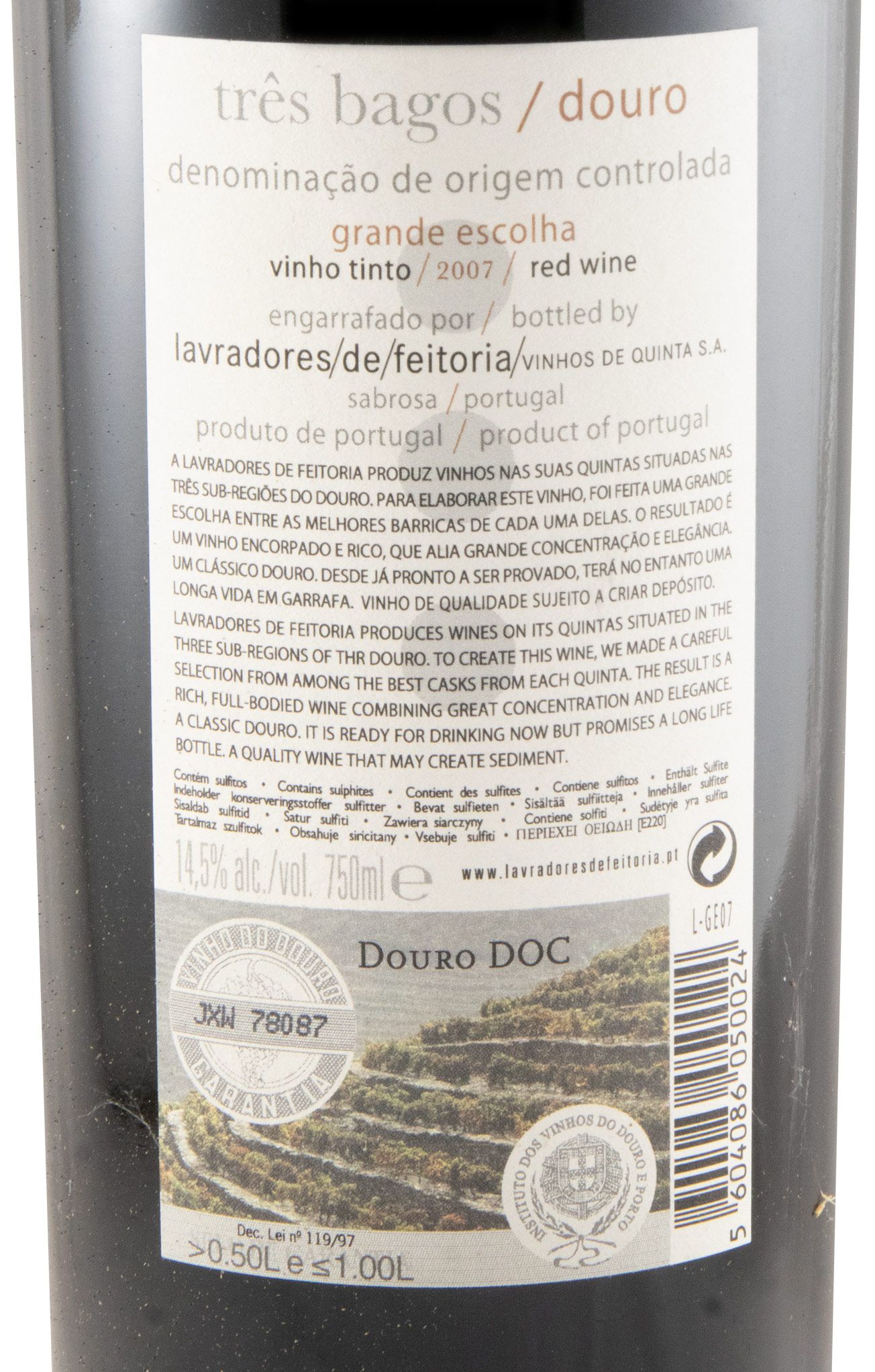 2007 Lavradores de Feitoria Três Bagos Grande Escolha tinto