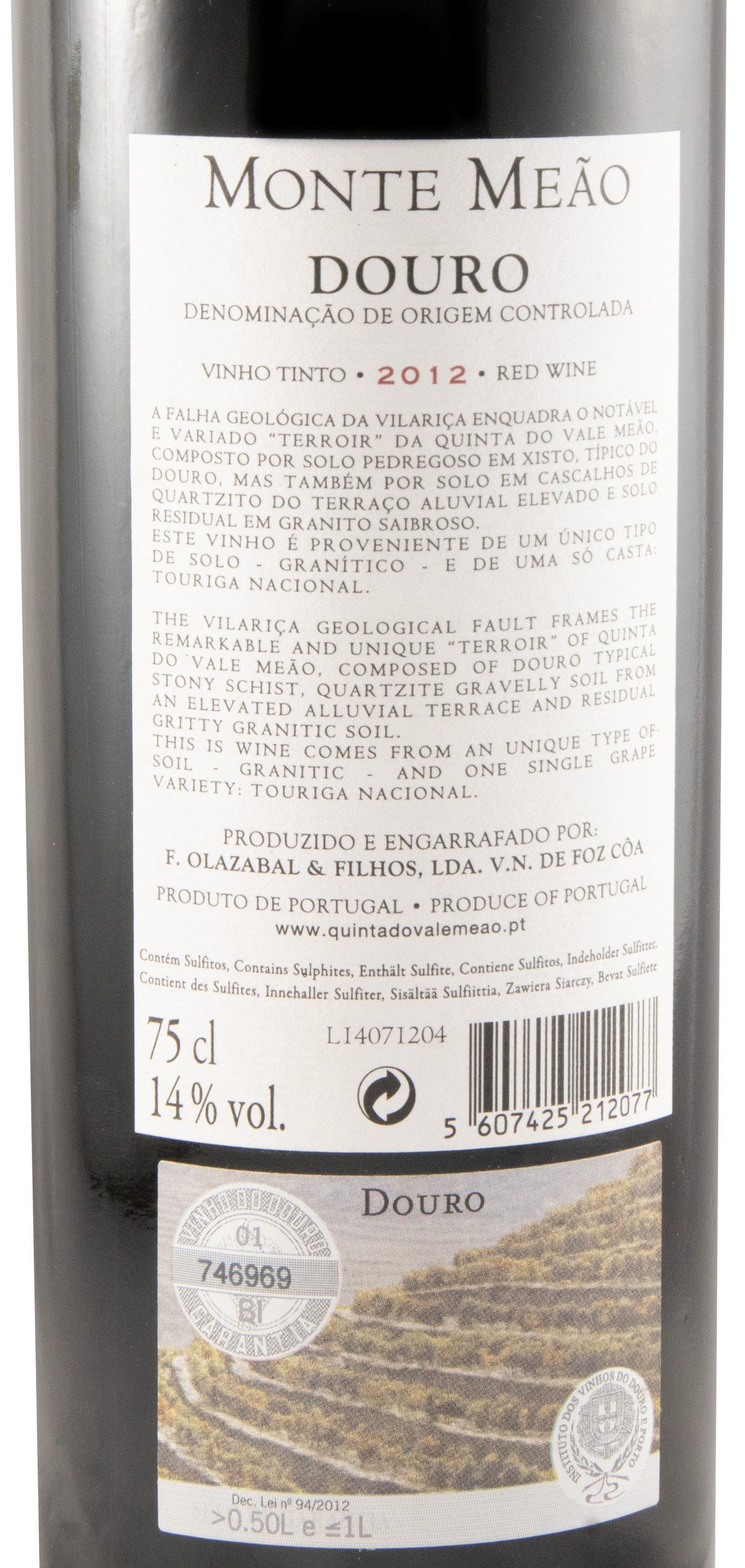 2012 Monte Meão Vinha dos Novos Touriga Nacional tinto