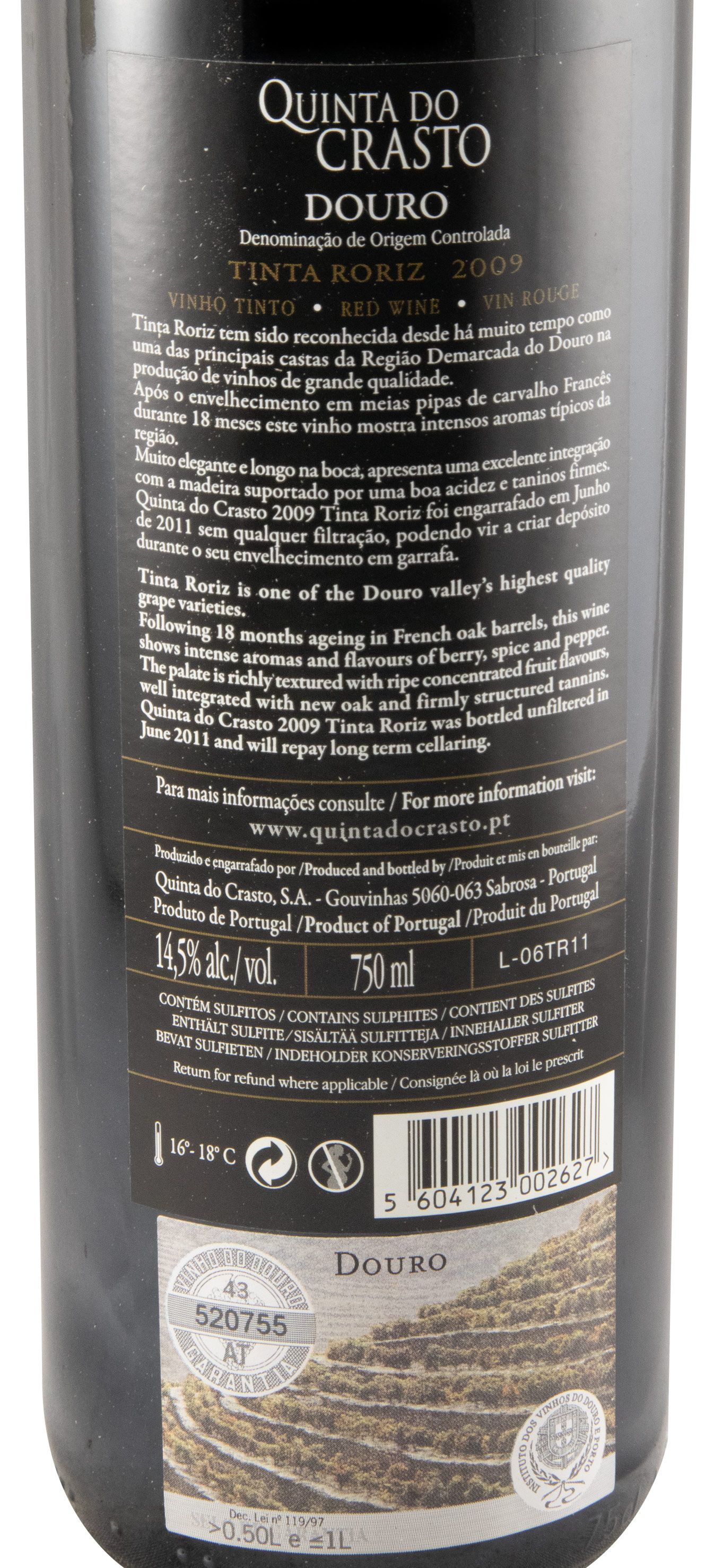 2009 Quinta do Crasto Tinta Roriz red