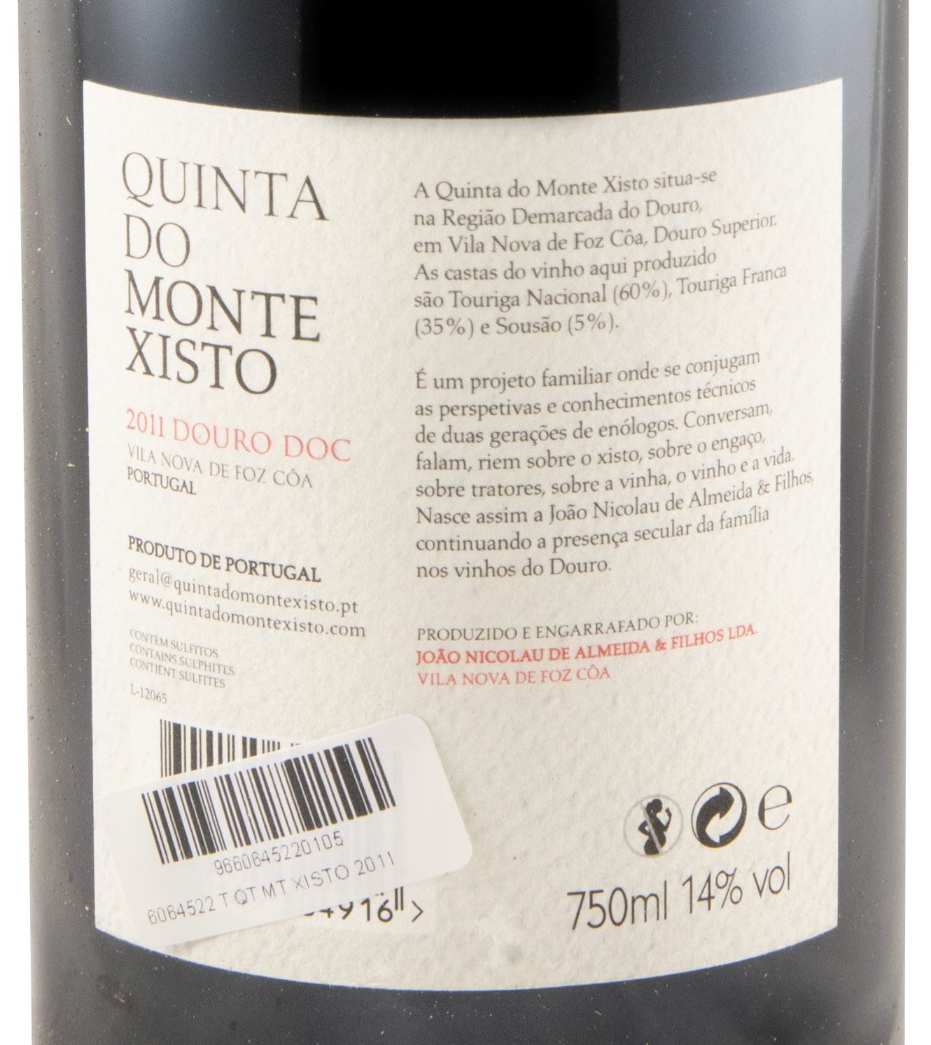 2011 Quinta do Monte Xisto red