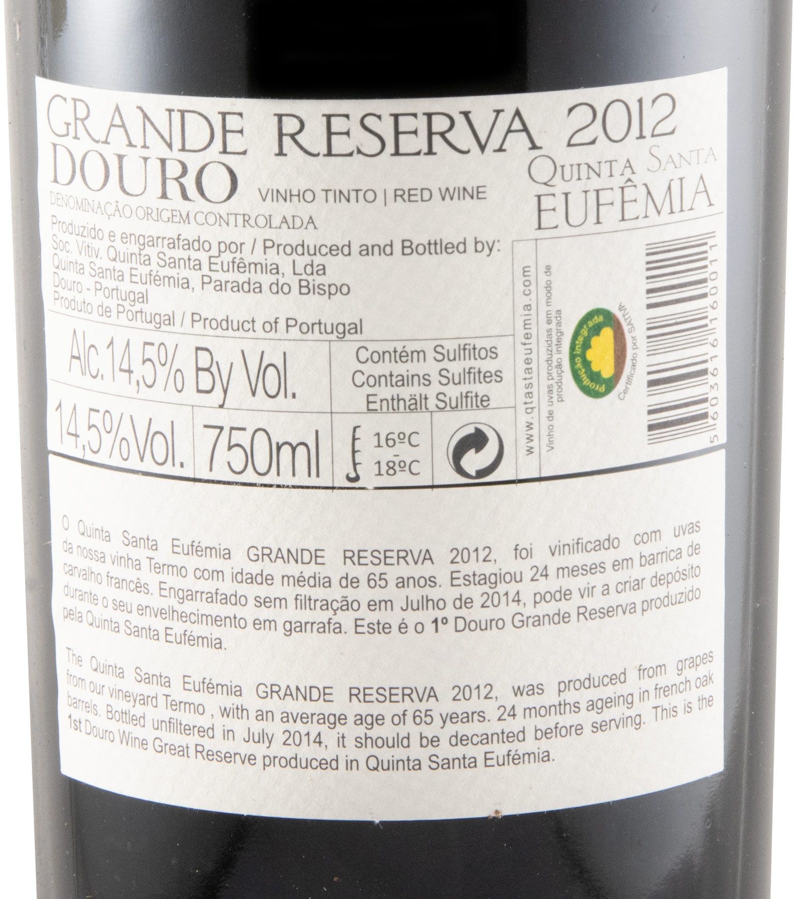 2012 Quinta de Santa Eufémia Grande Reserva tinto