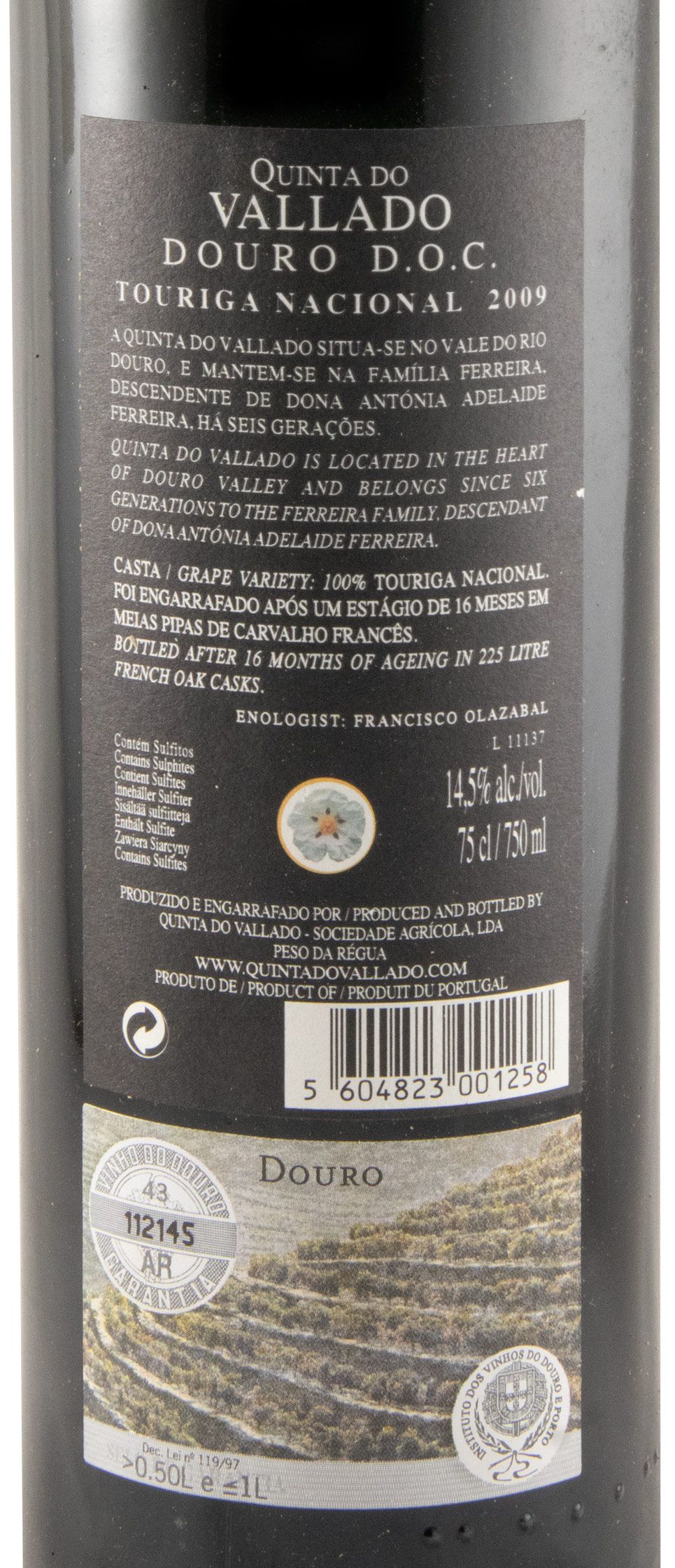 2009 Vallado Touriga Nacional red