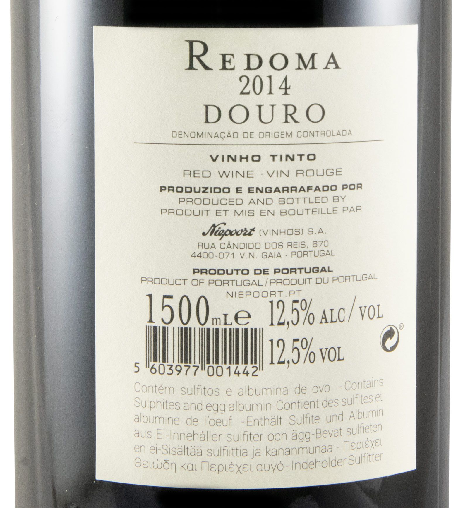2014 Niepoort Redoma red 1.5L