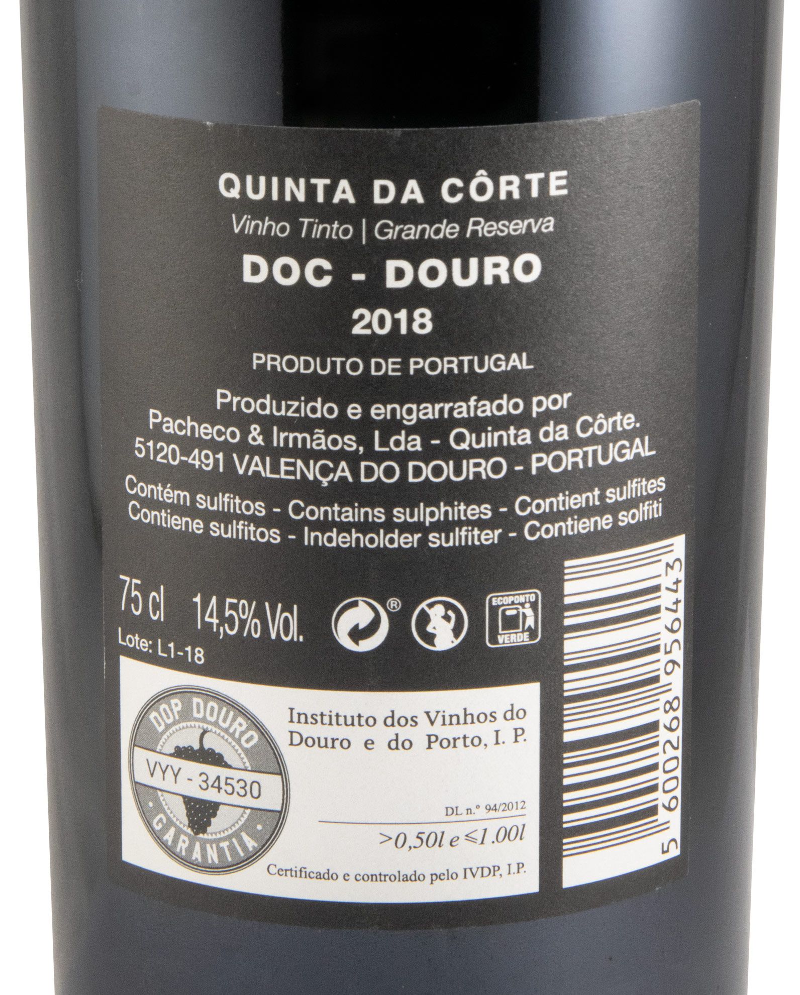 2018 Quinta da Côrte Grande Reserva tinto
