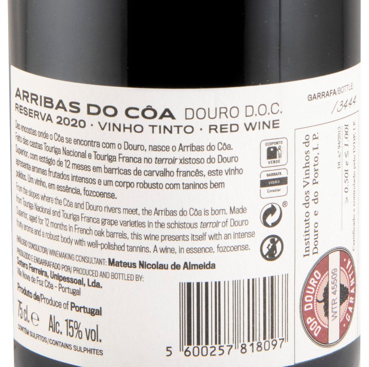 2020 Arribas do Côa Reserva red