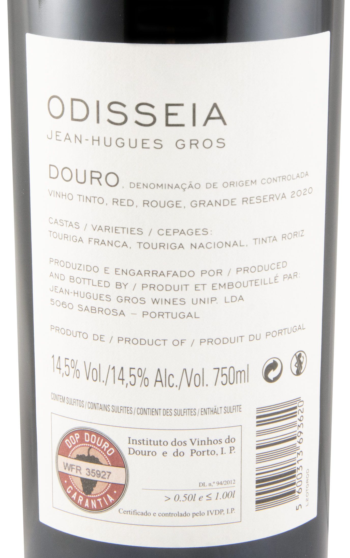 2020 Odisseia Grande Reserva red
