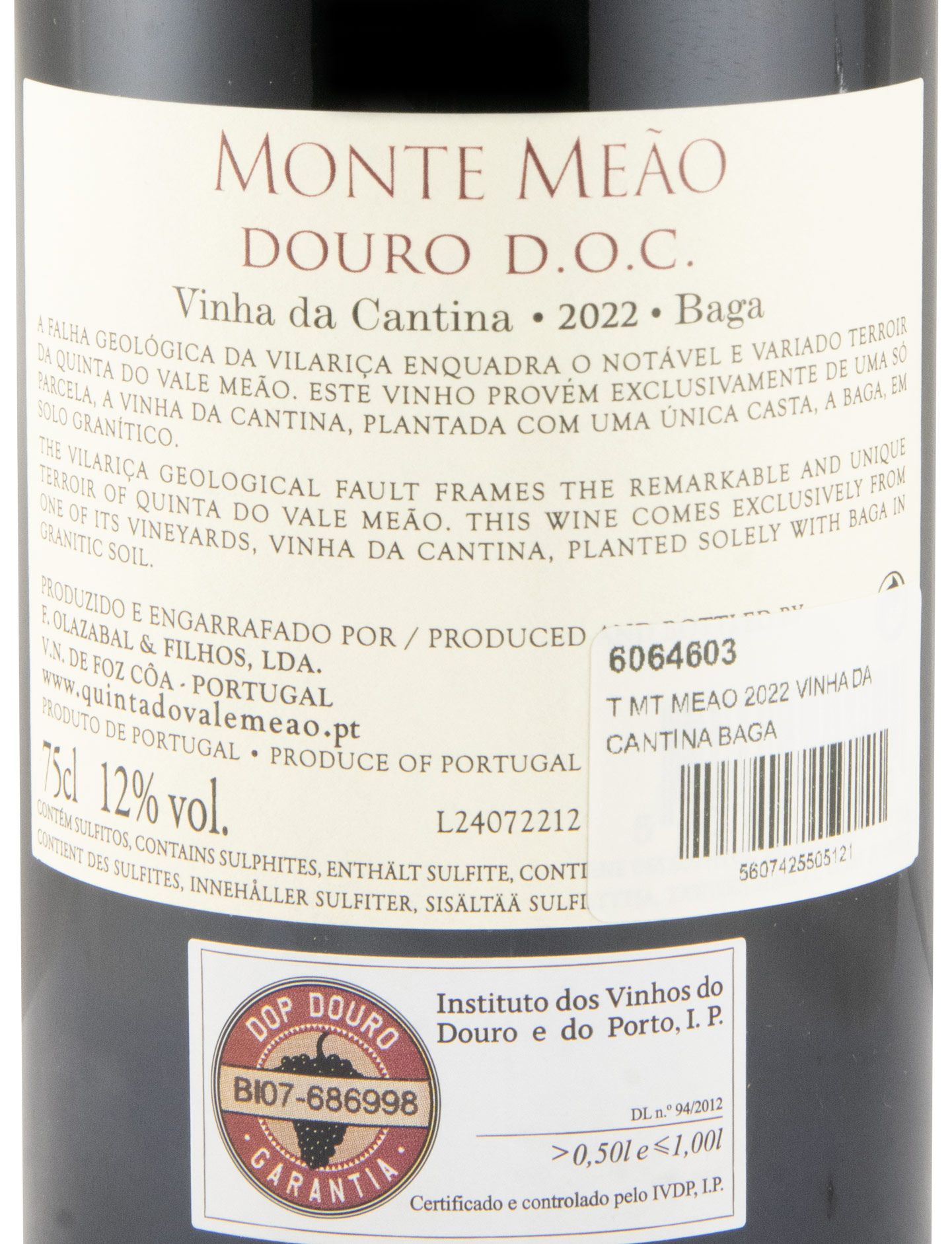 2022 Monte Meão Vinha da Cantina Baga tinto