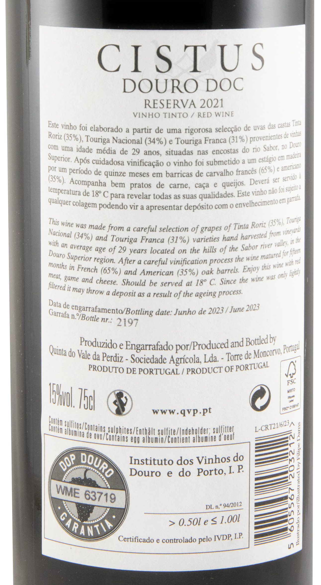 2021 Cistus Reserva red