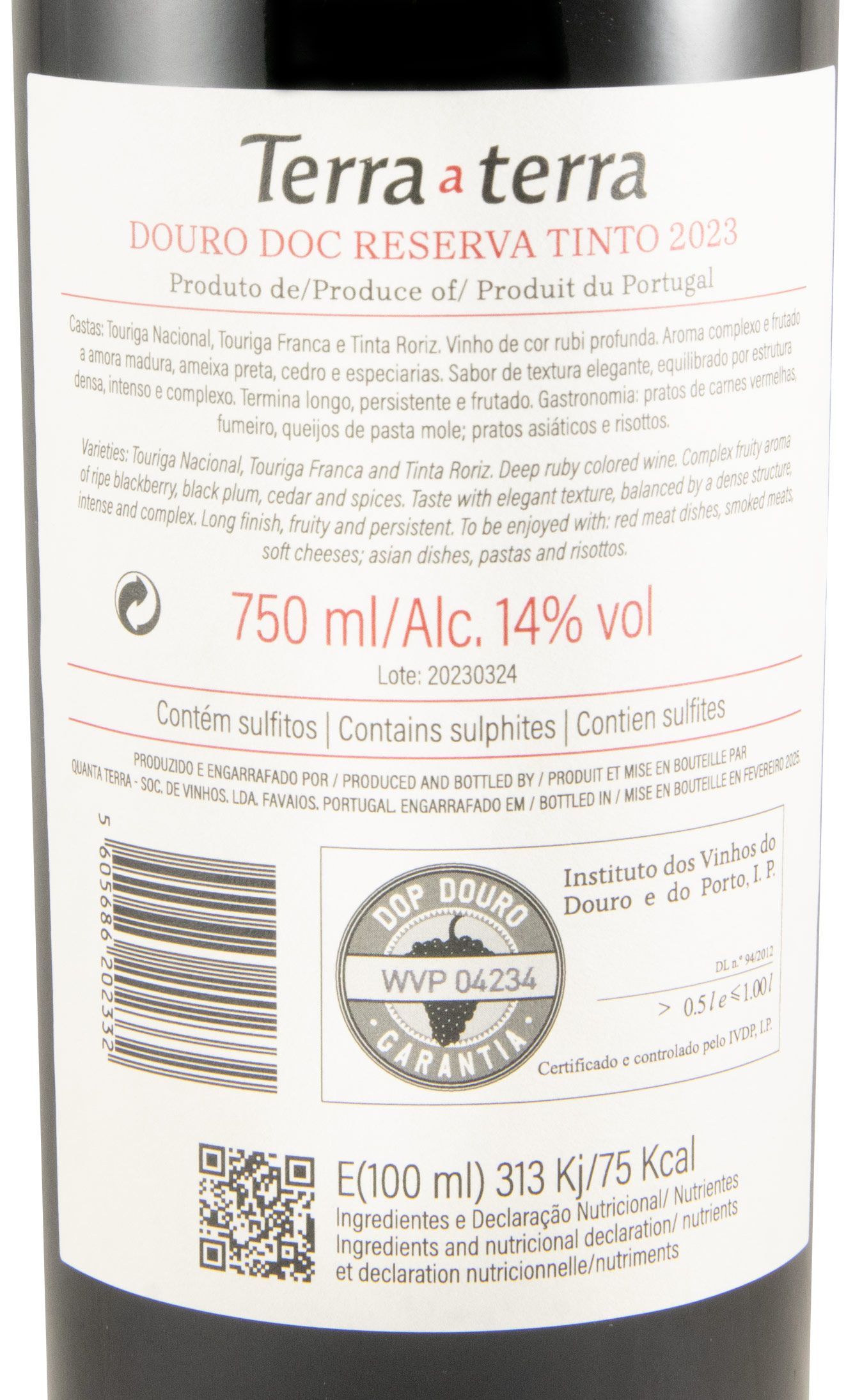 2023 Terra a Terra Reserva tinto