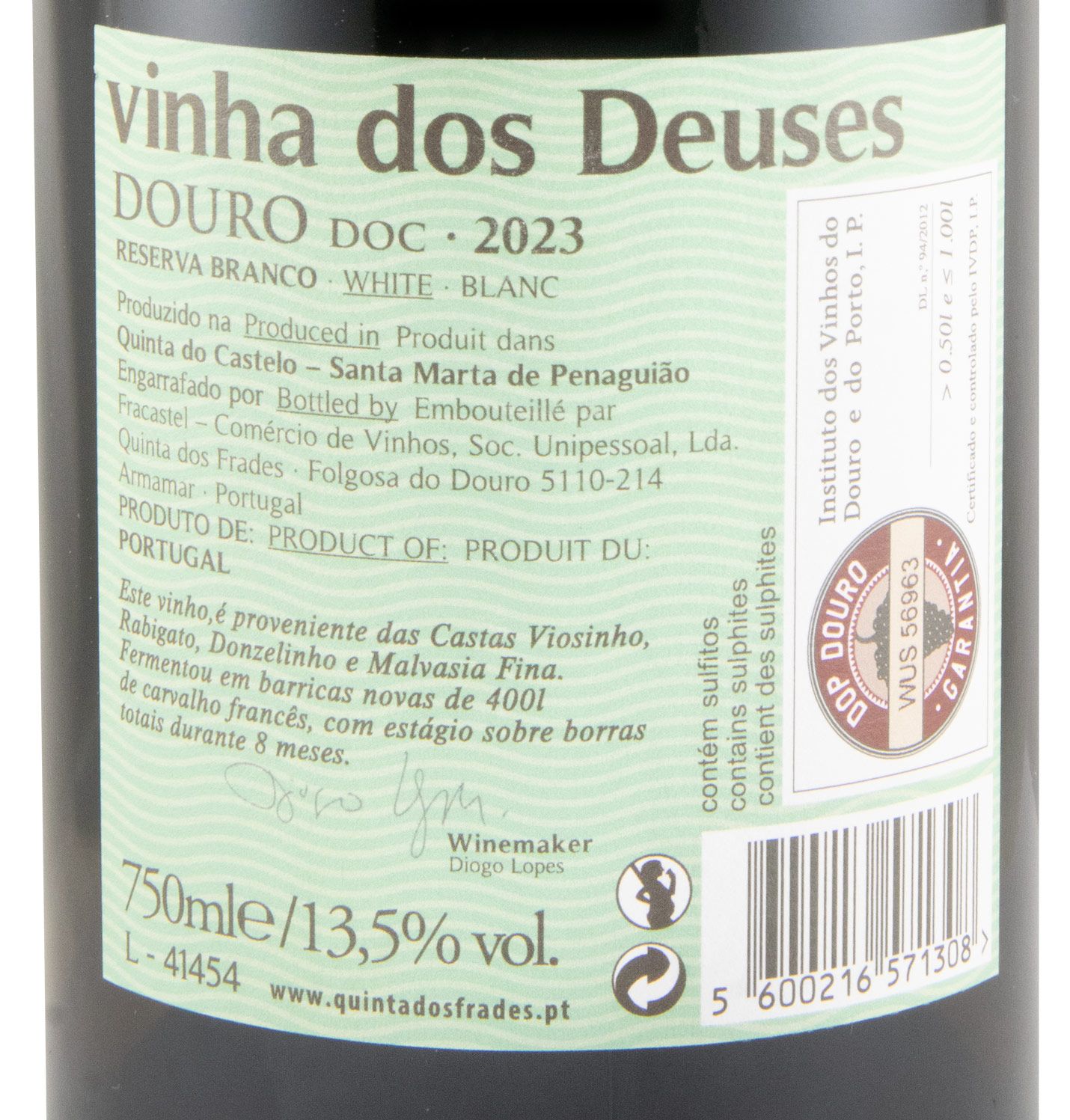 2023 Vinha dos Deuses Reserva branco