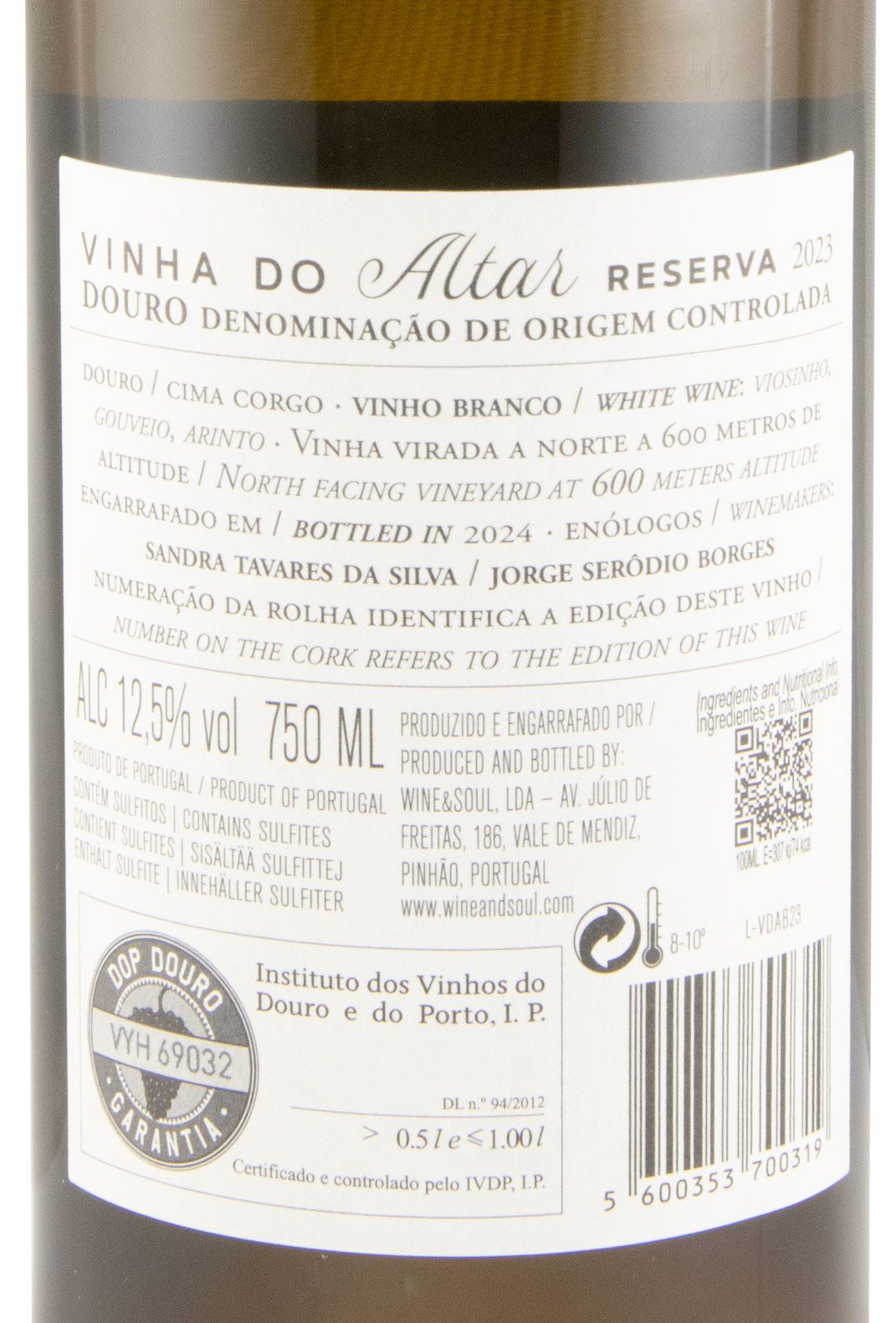 2023 Wine & Soul Vinha do Altar Reserva white