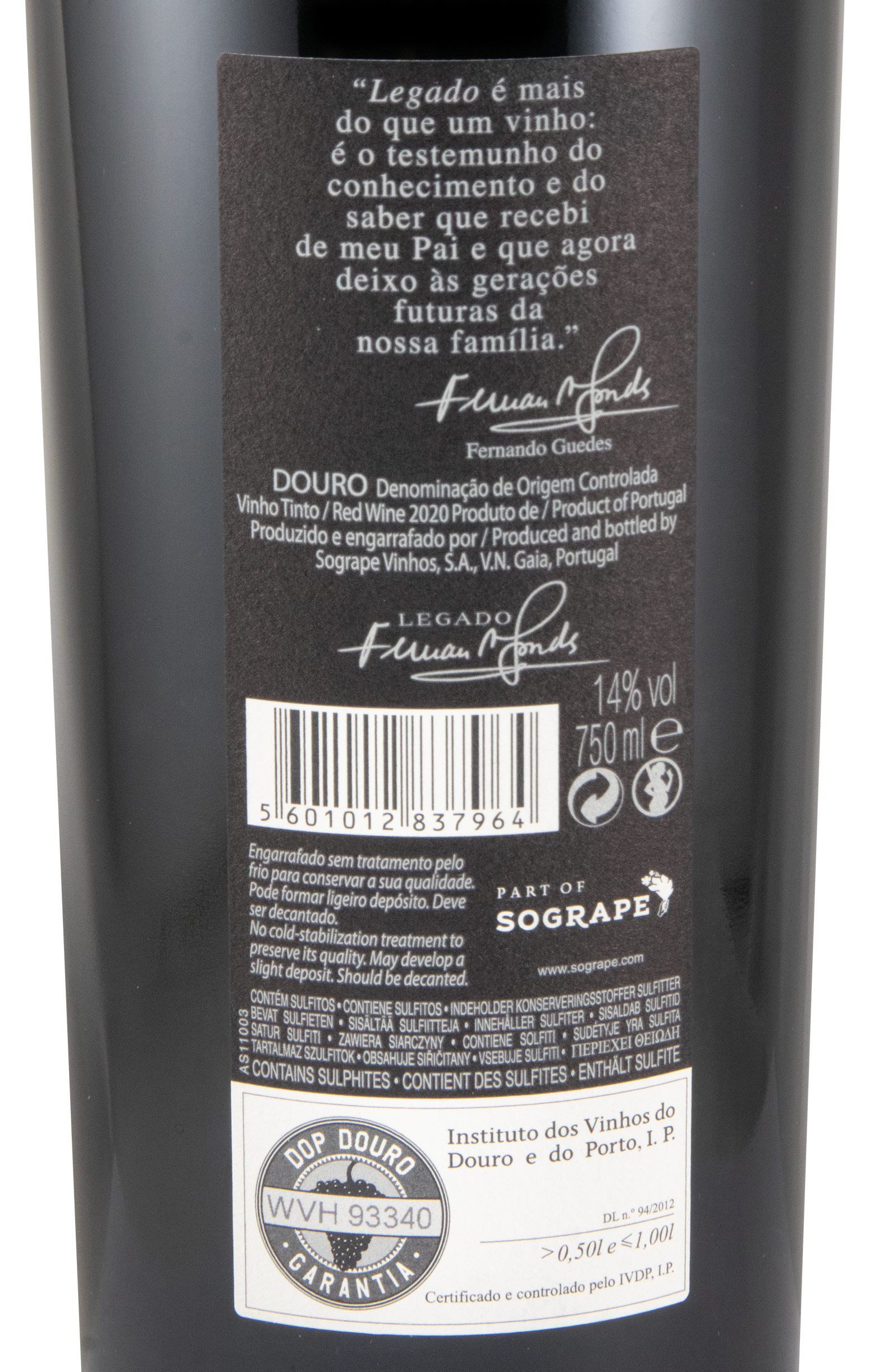 2020 Legado tinto