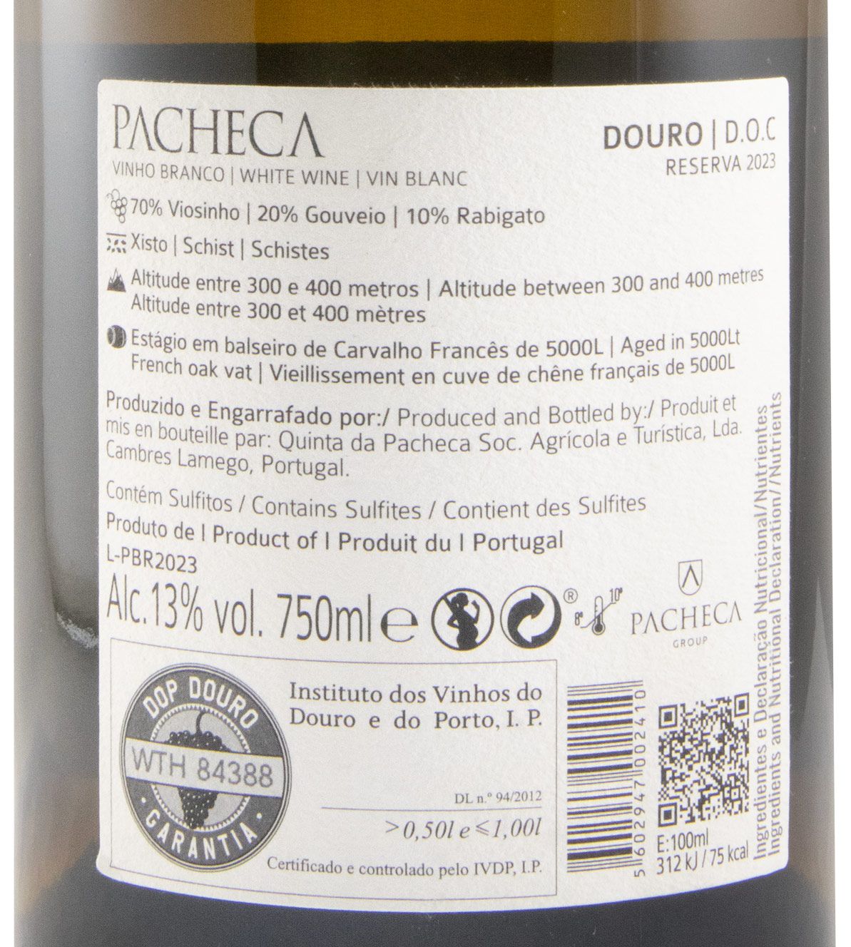 2023 Pacheca Reserva branco