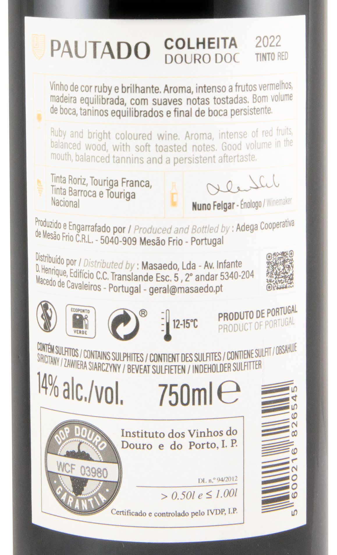 2022 Pautado Colheita tinto