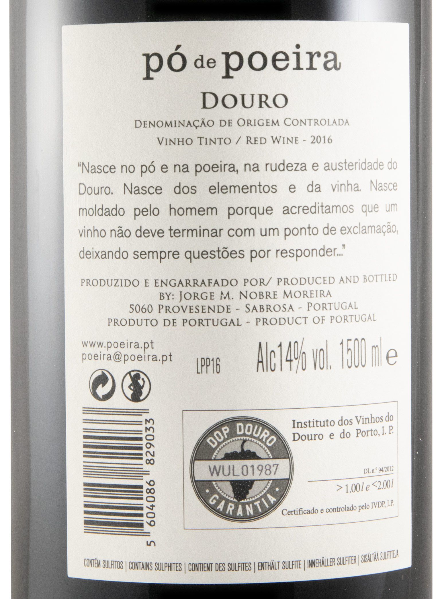 2016 Pó de Poeira tinto 1,5L