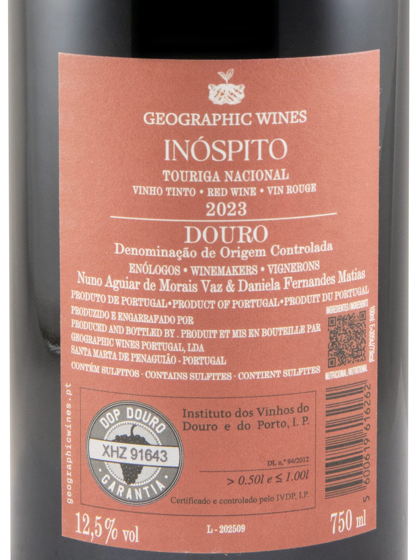 2023 Inóspito Canais Touriga Nacional tinto