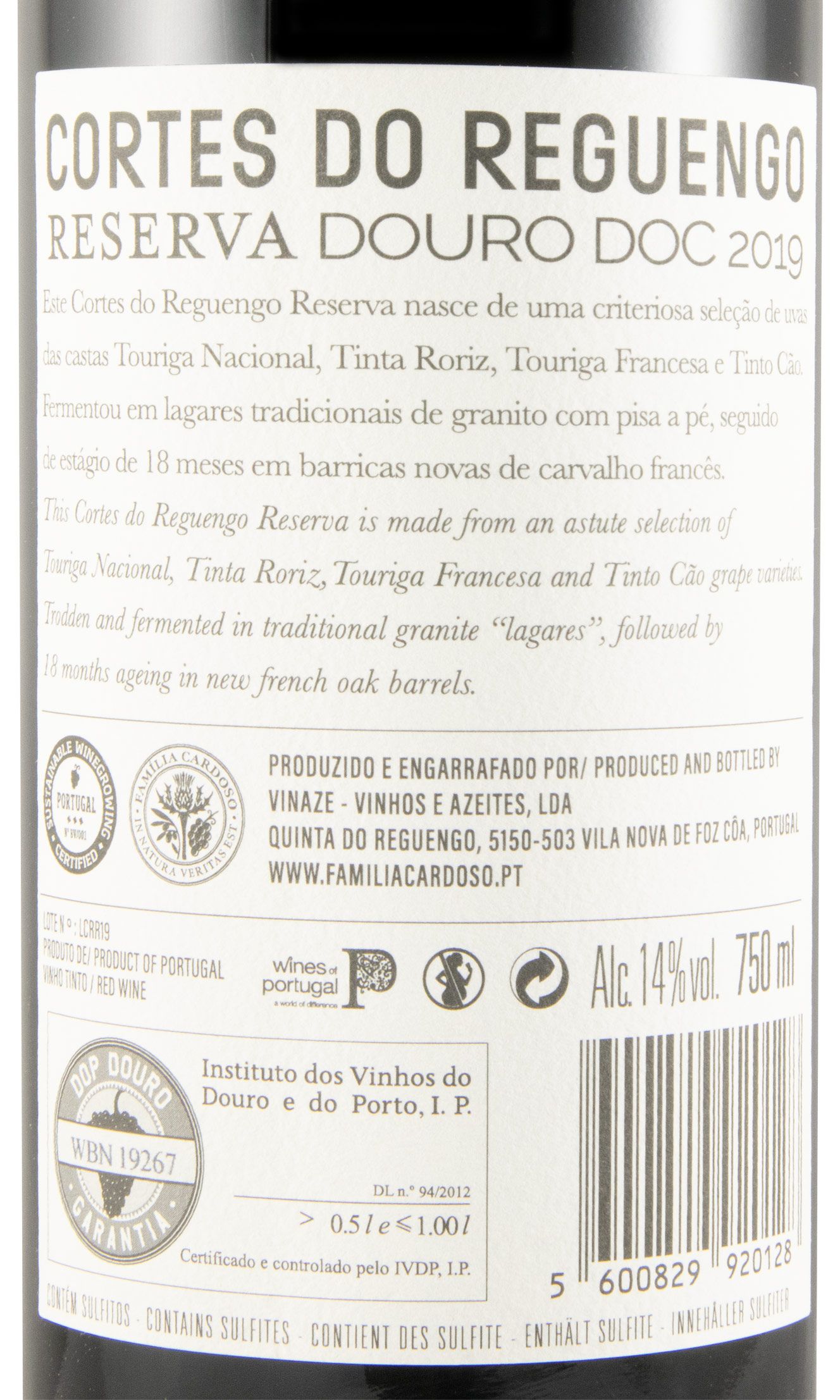 2019 Cortes do Reguengo Reserva tinto