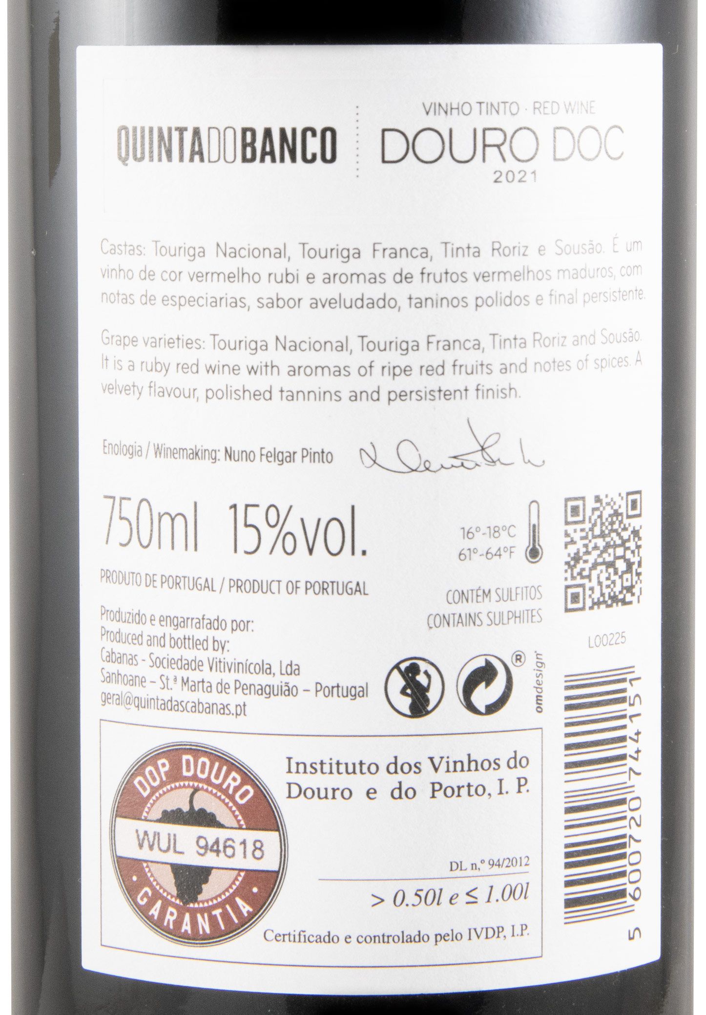 2021 Quinta do Banco tinto