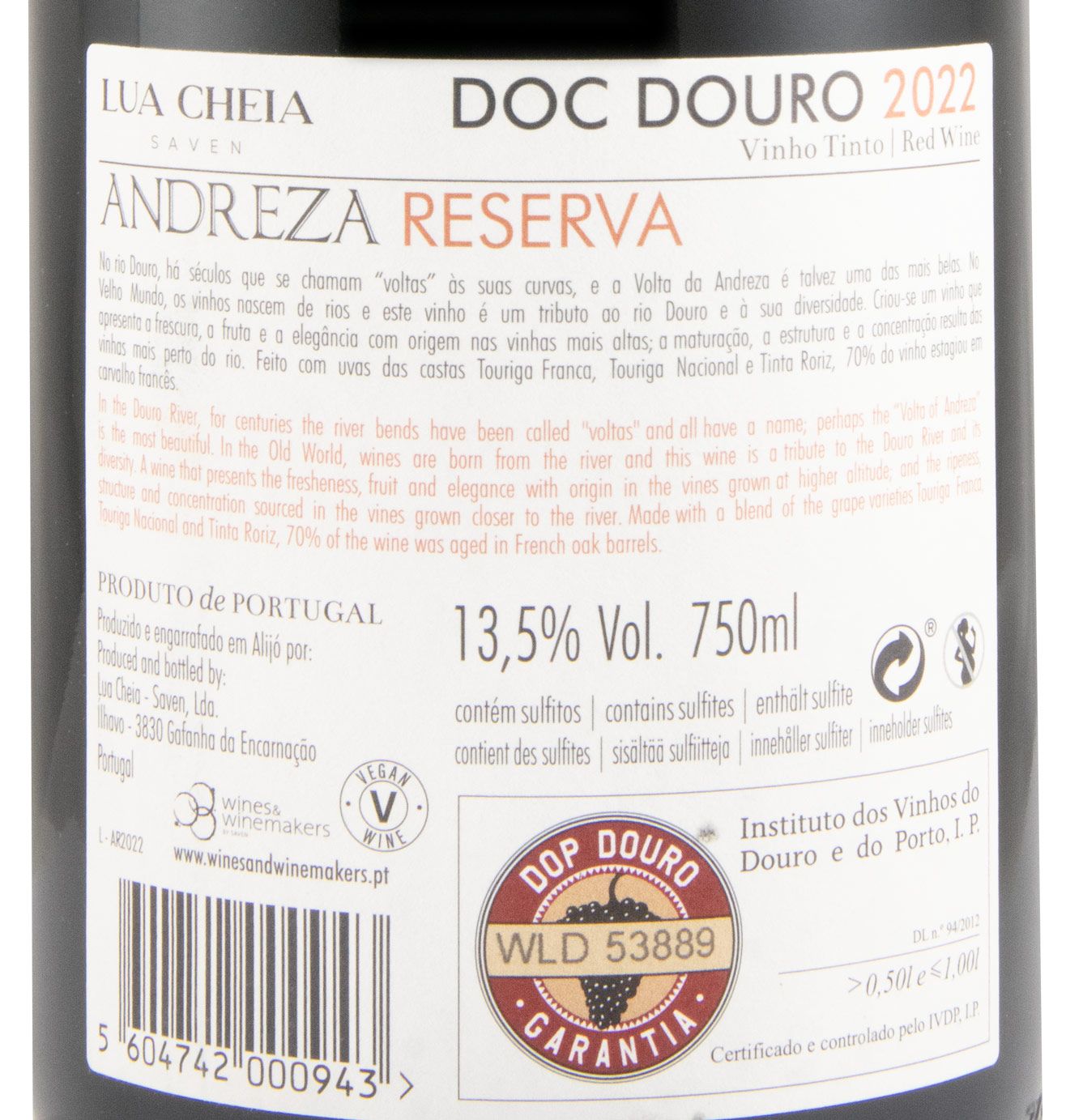 2022 Andreza Reserva tinto