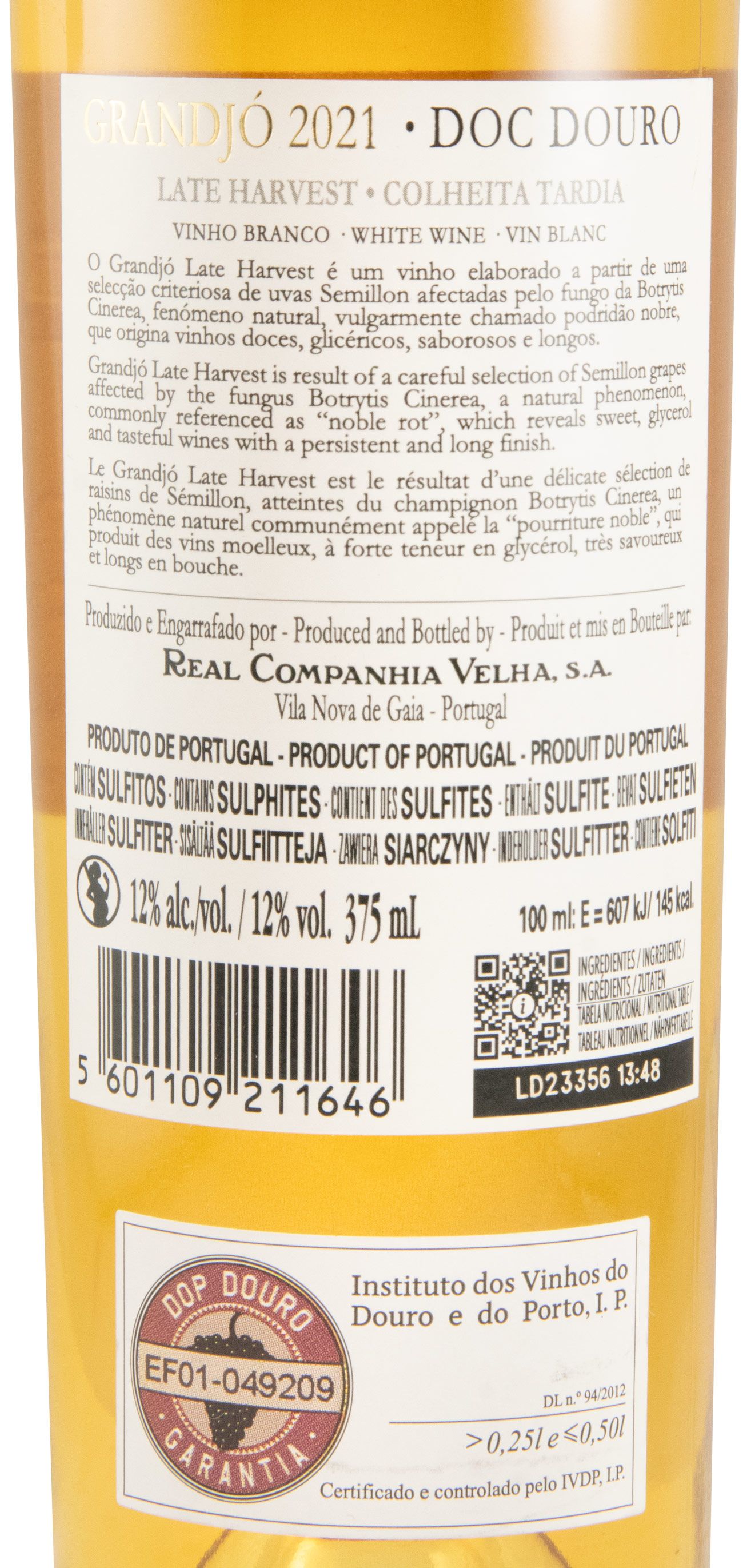 2021 Grandjó Late Harvest white 37.5cl