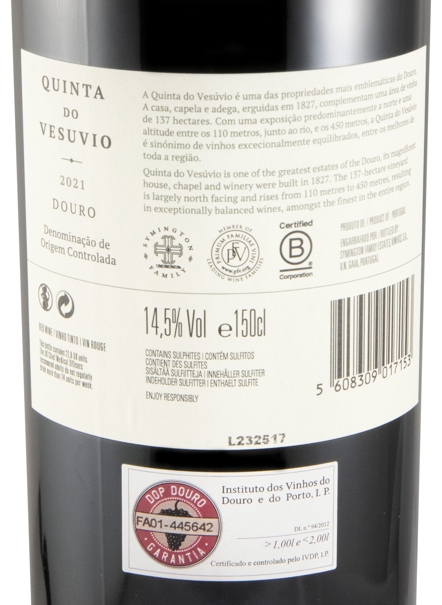 2021 Quinta do Vesuvio red 1.5L