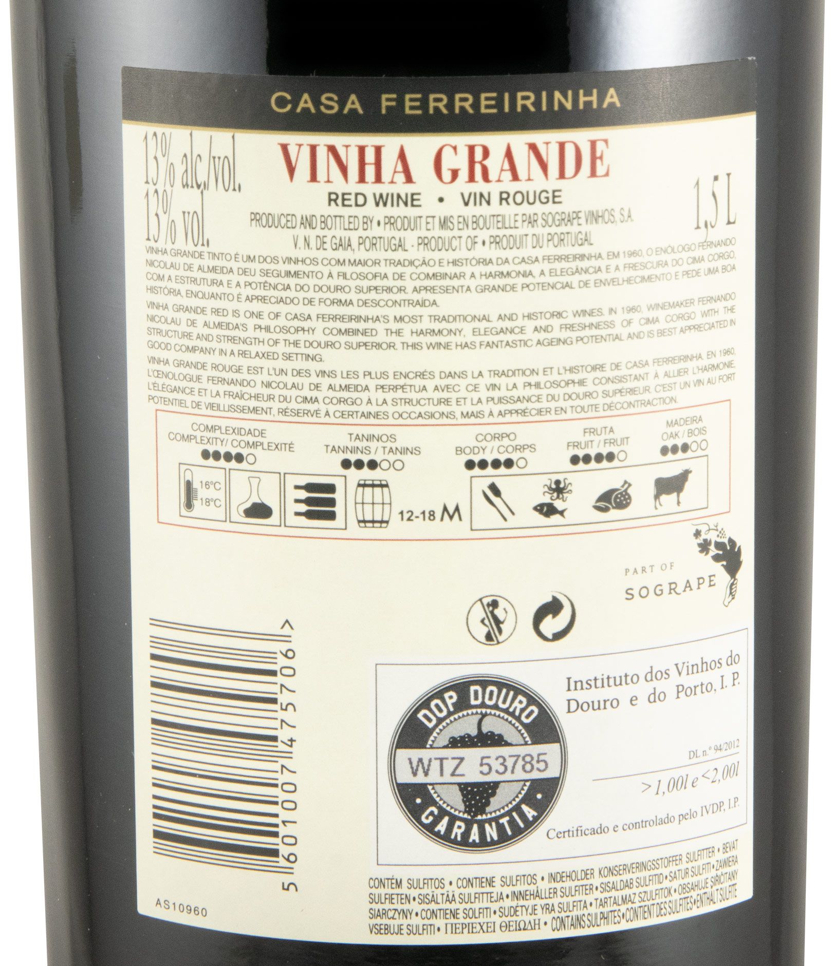 2023 Casa Ferreirinha Vinha Grande red 1.5L
