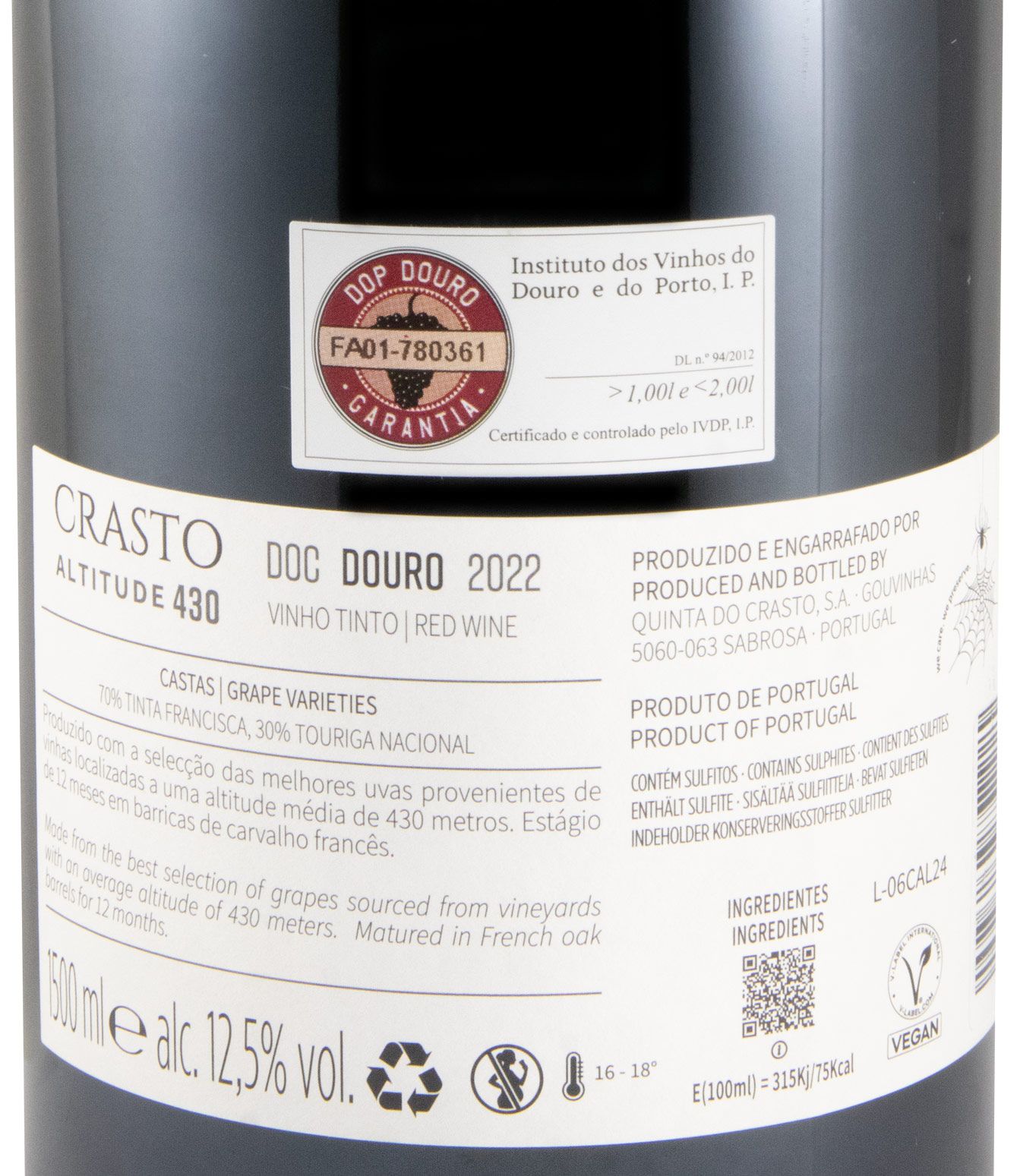 2022 Crasto Altitude 430 tinto 1,5L