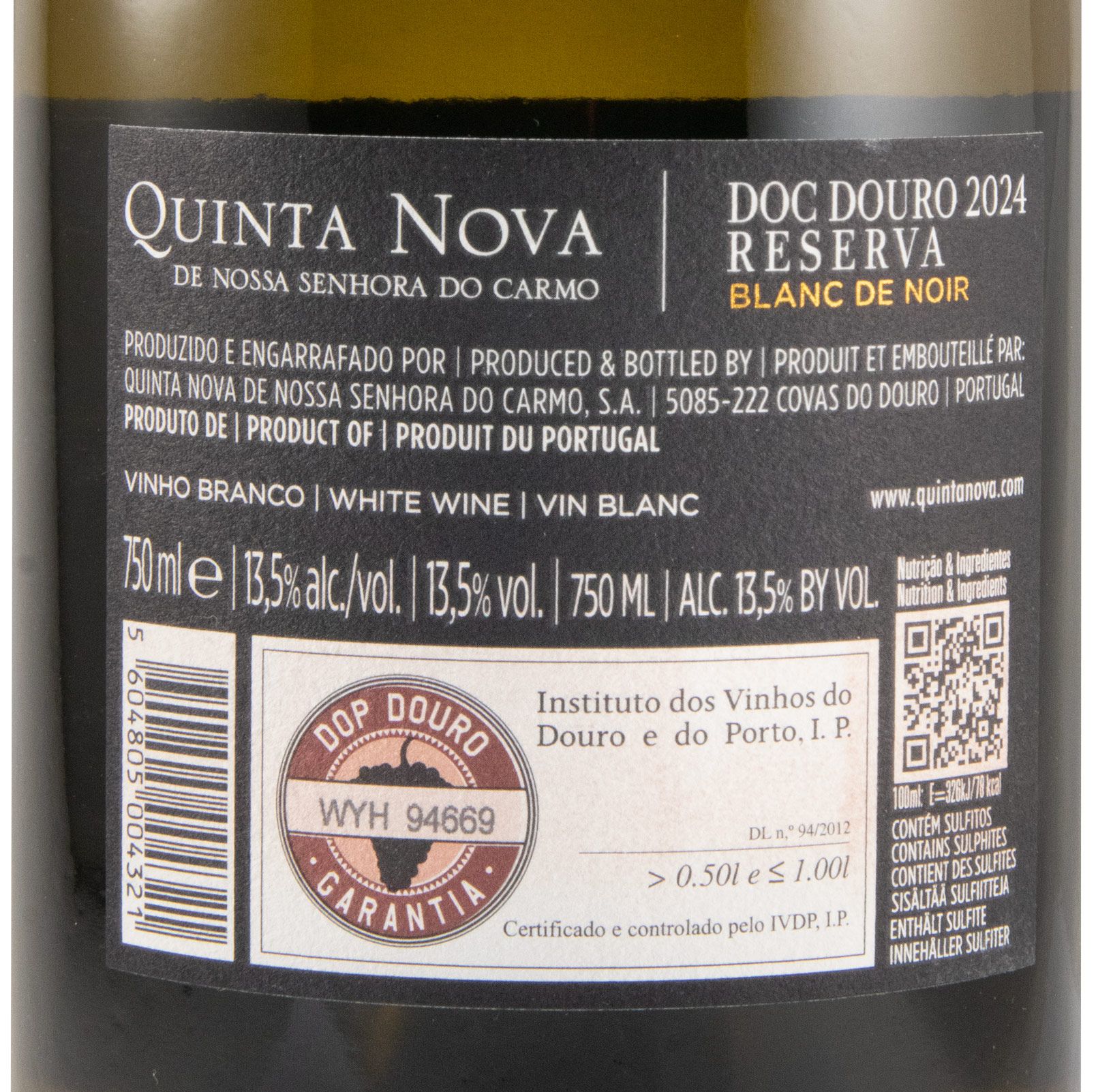 2024 Quinta Nova Blanc de Noir Reserva white (damaged label)