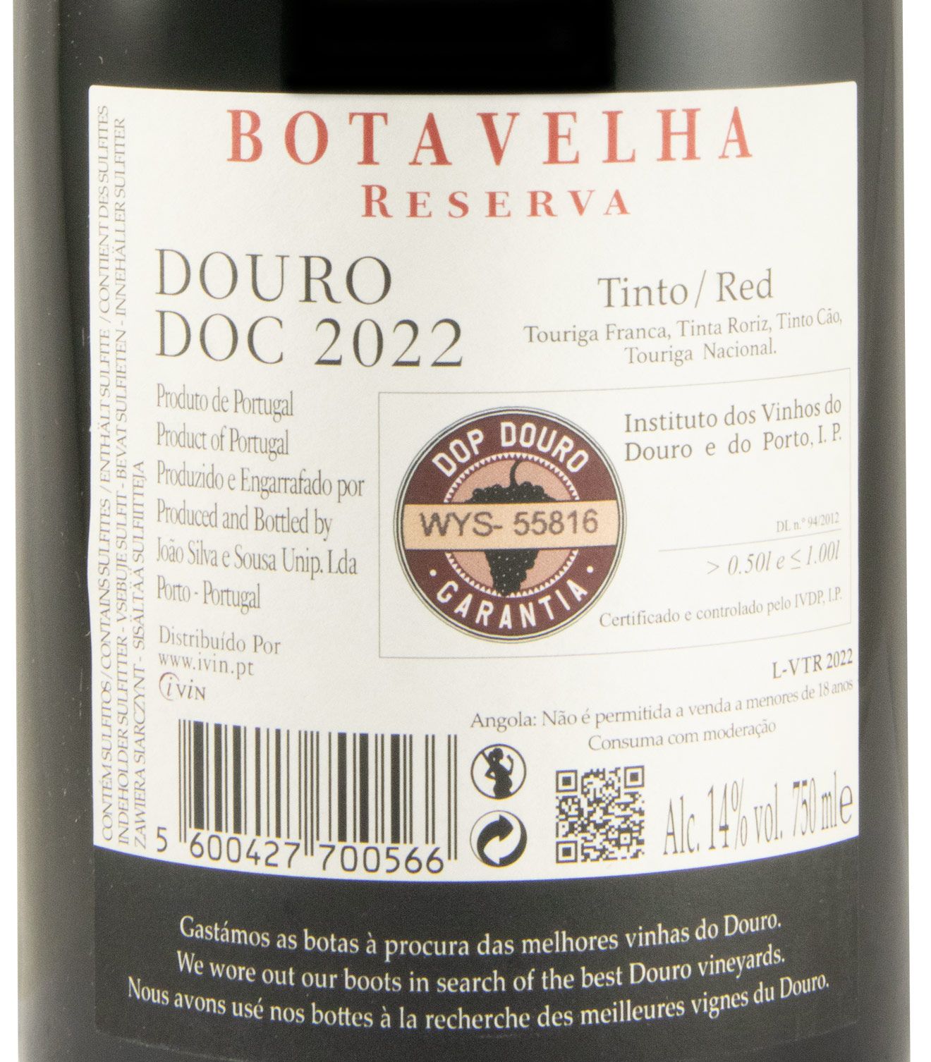 2022 Bota Velha Reserva tinto