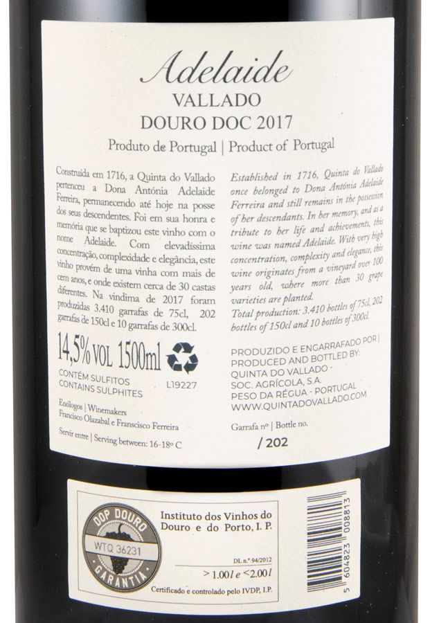 2017 Vallado Adelaide red 1.5L